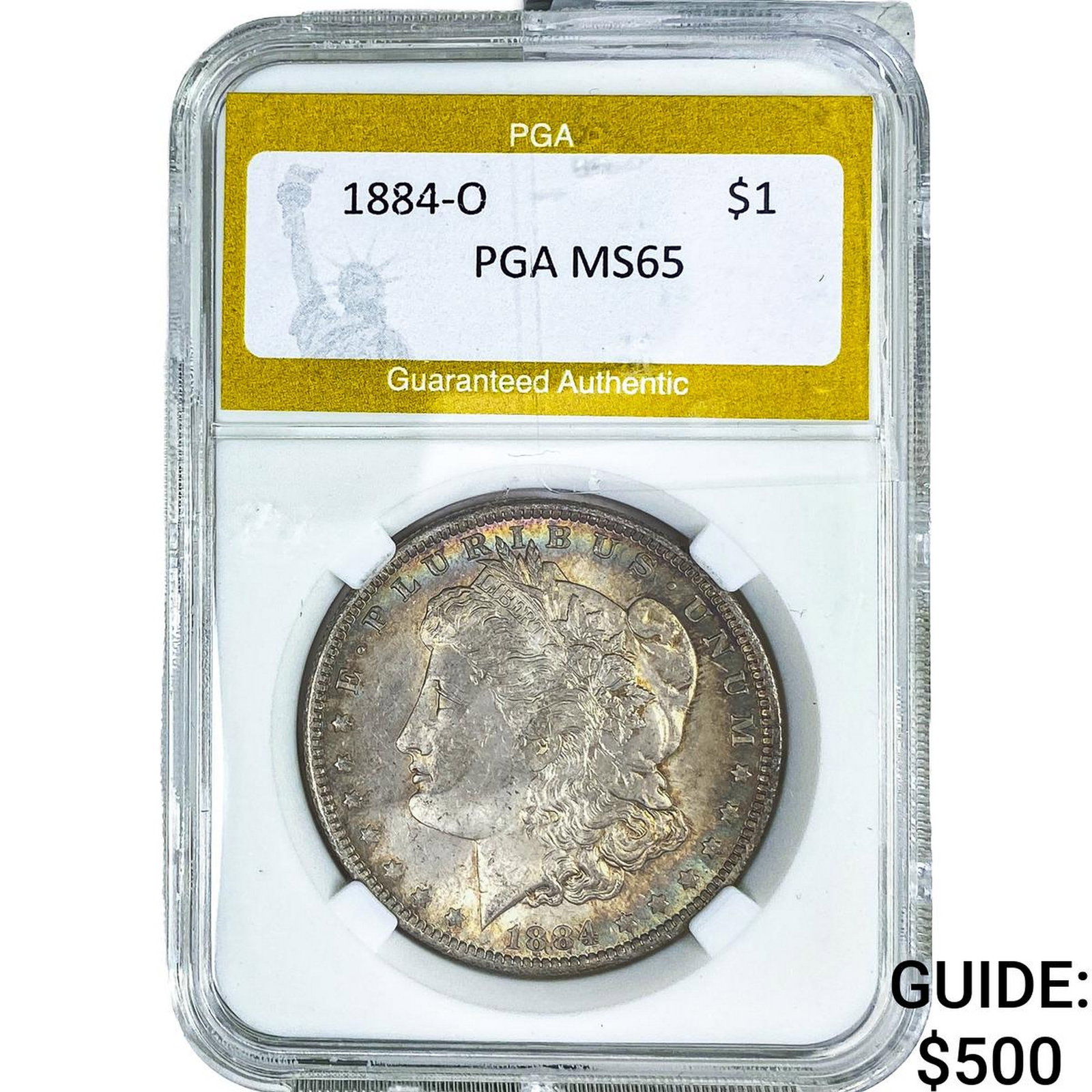1884-O Morgan Silver Dollar PGA MS65: 1884-O Morgan Silver Dollar PGA MS65