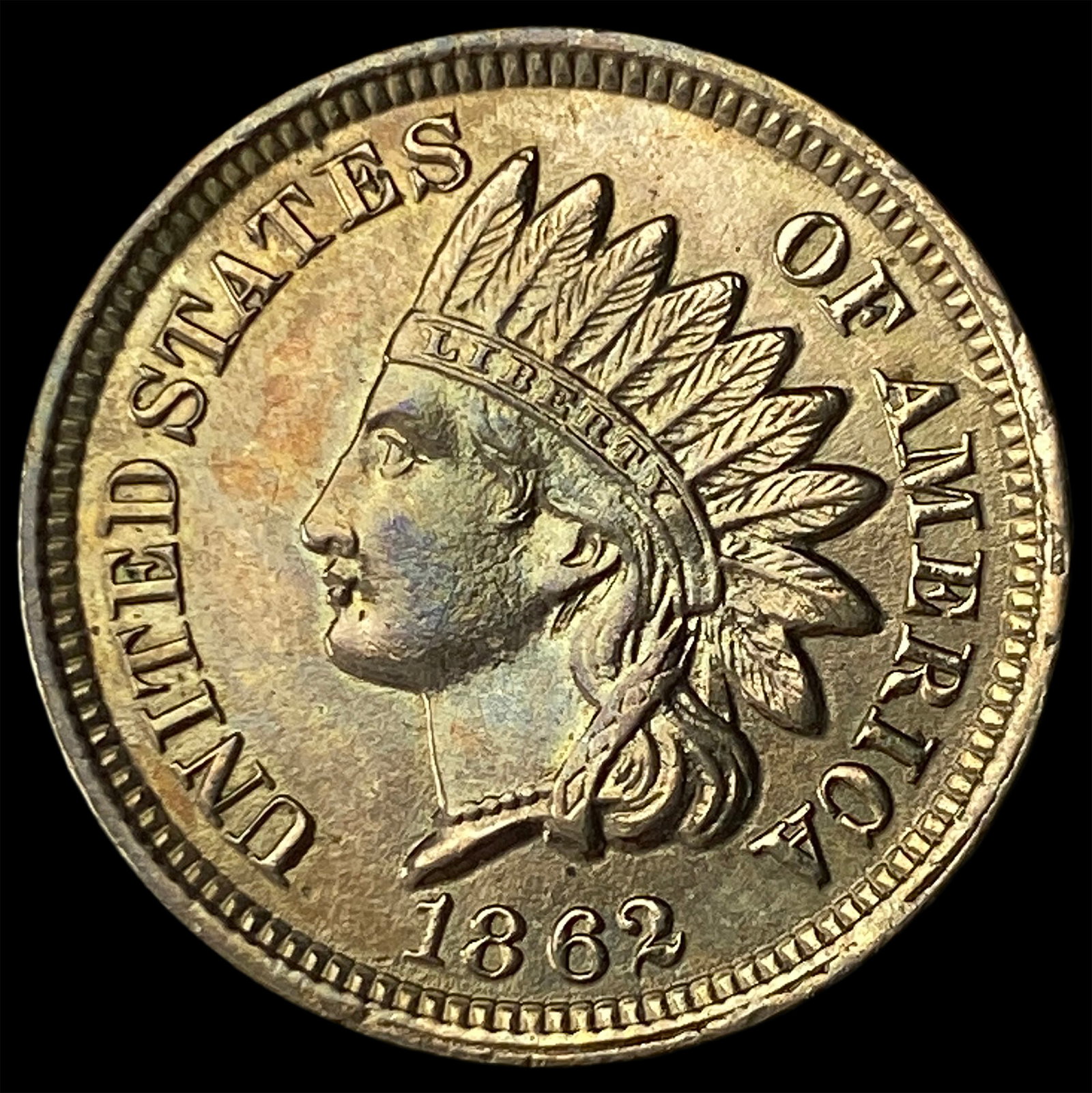 1862 Indian Head Cent CLOSELY UNCIRCULATED: 1862 Indian Head Cent CLOSELY UNCIRCULATED