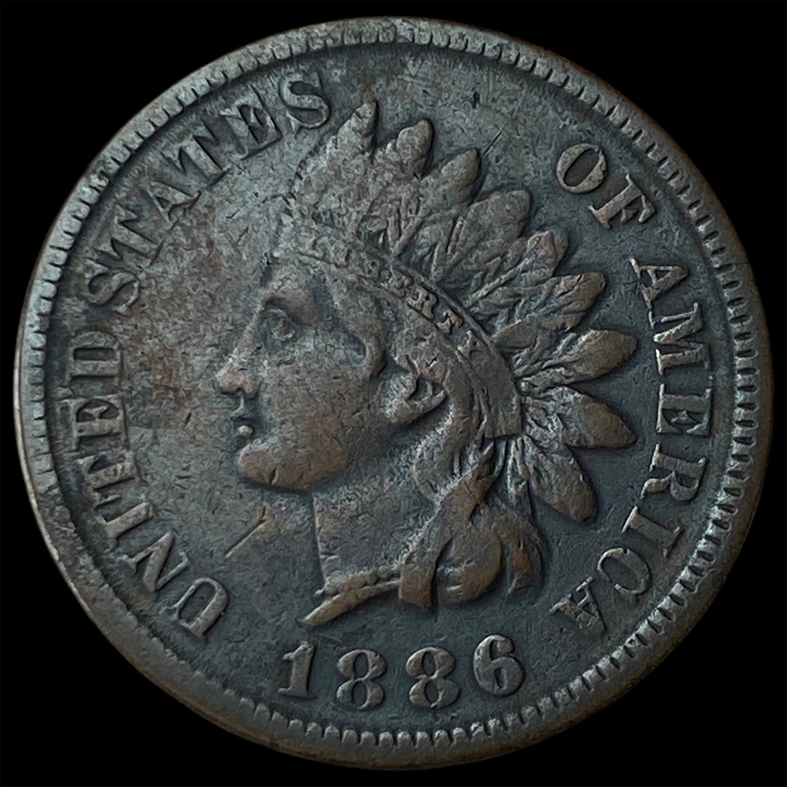 1886 Indian Head Cent NEARLY UNCIRCULATED: 1886 Indian Head Cent NEARLY UNCIRCULATED