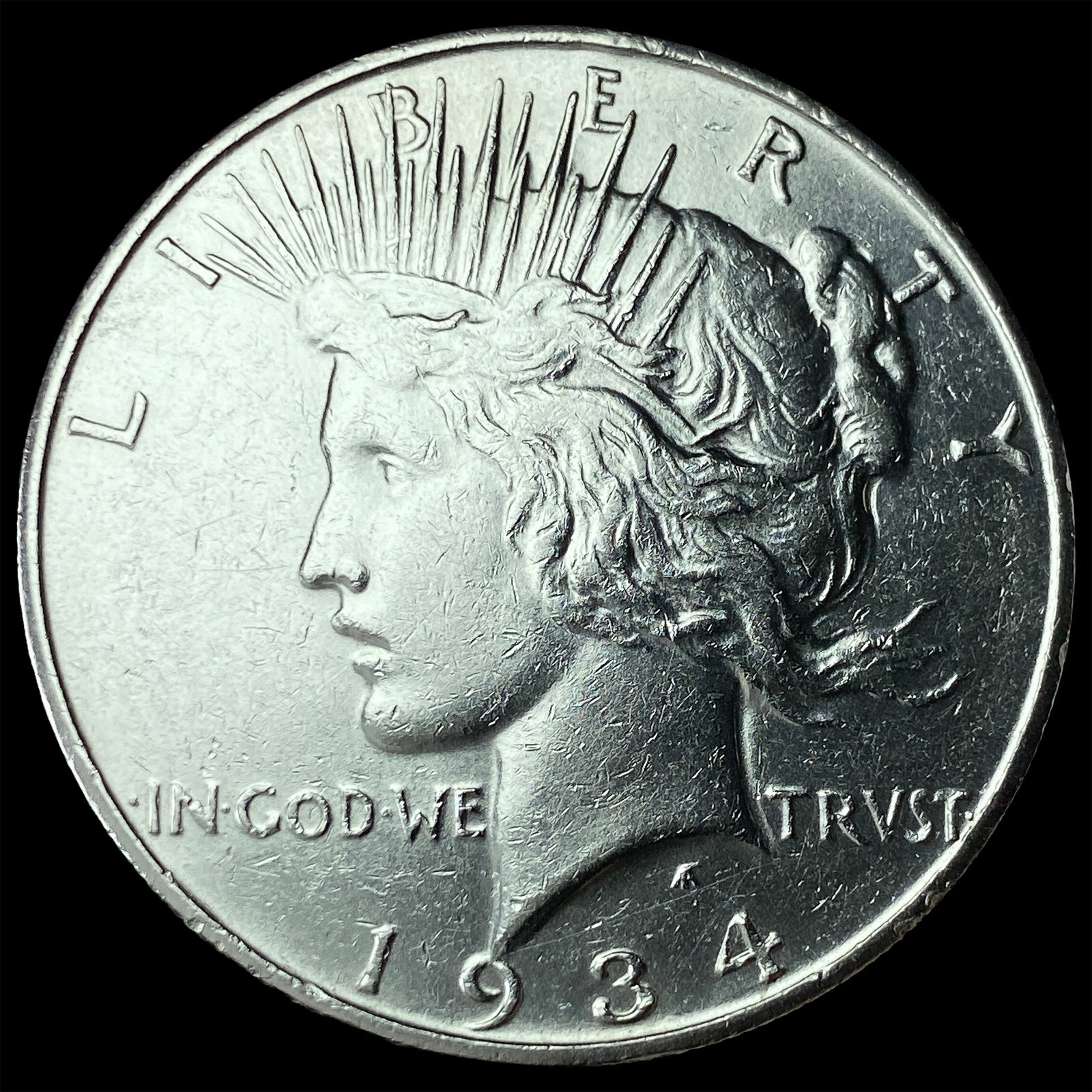1934-D Silver Peace Dollar CHOICE AU: 1934-D Silver Peace Dollar CHOICE AU