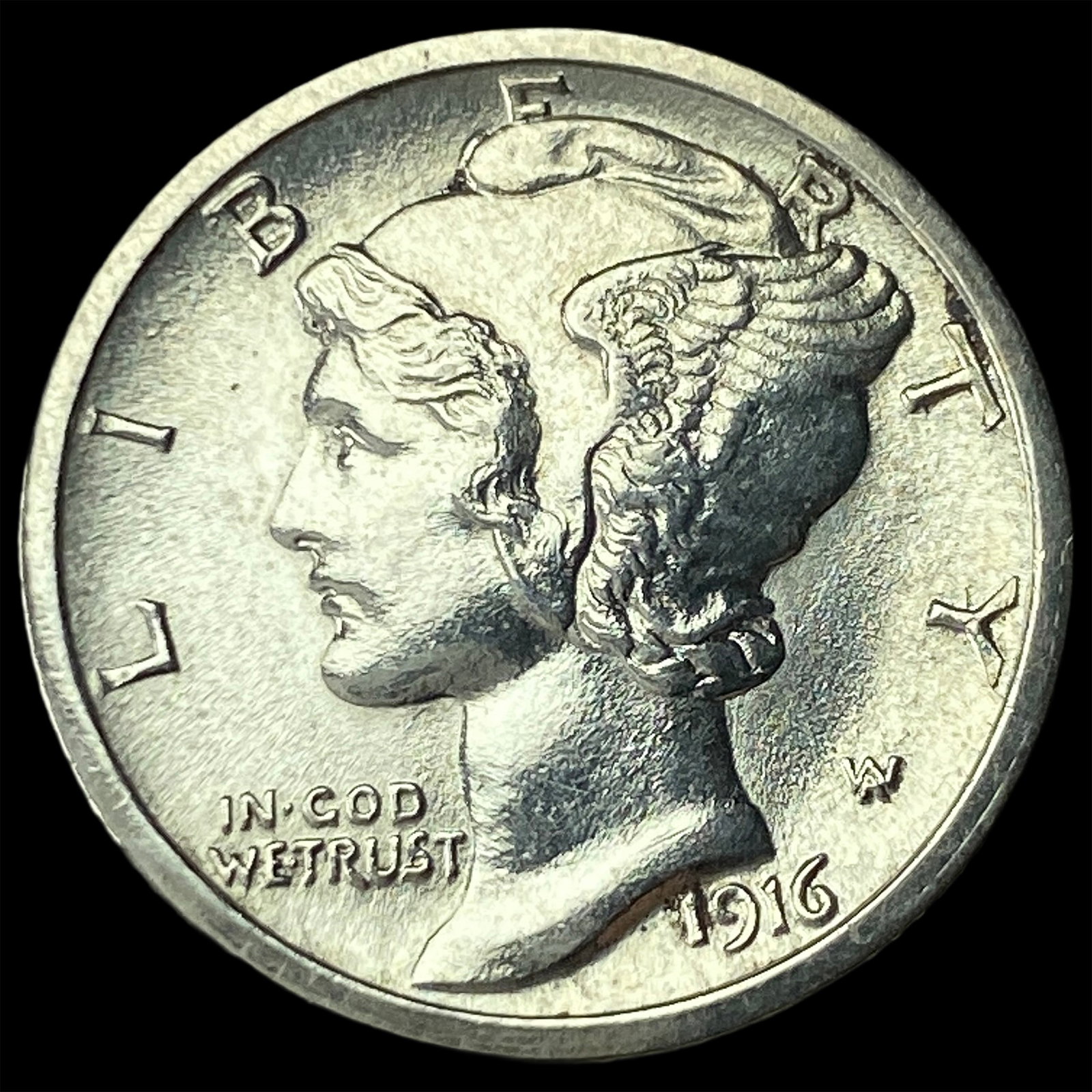 1916 Mercury Dime LIGHTLY CIRCULATED: 1916 Mercury Dime LIGHTLY CIRCULATED