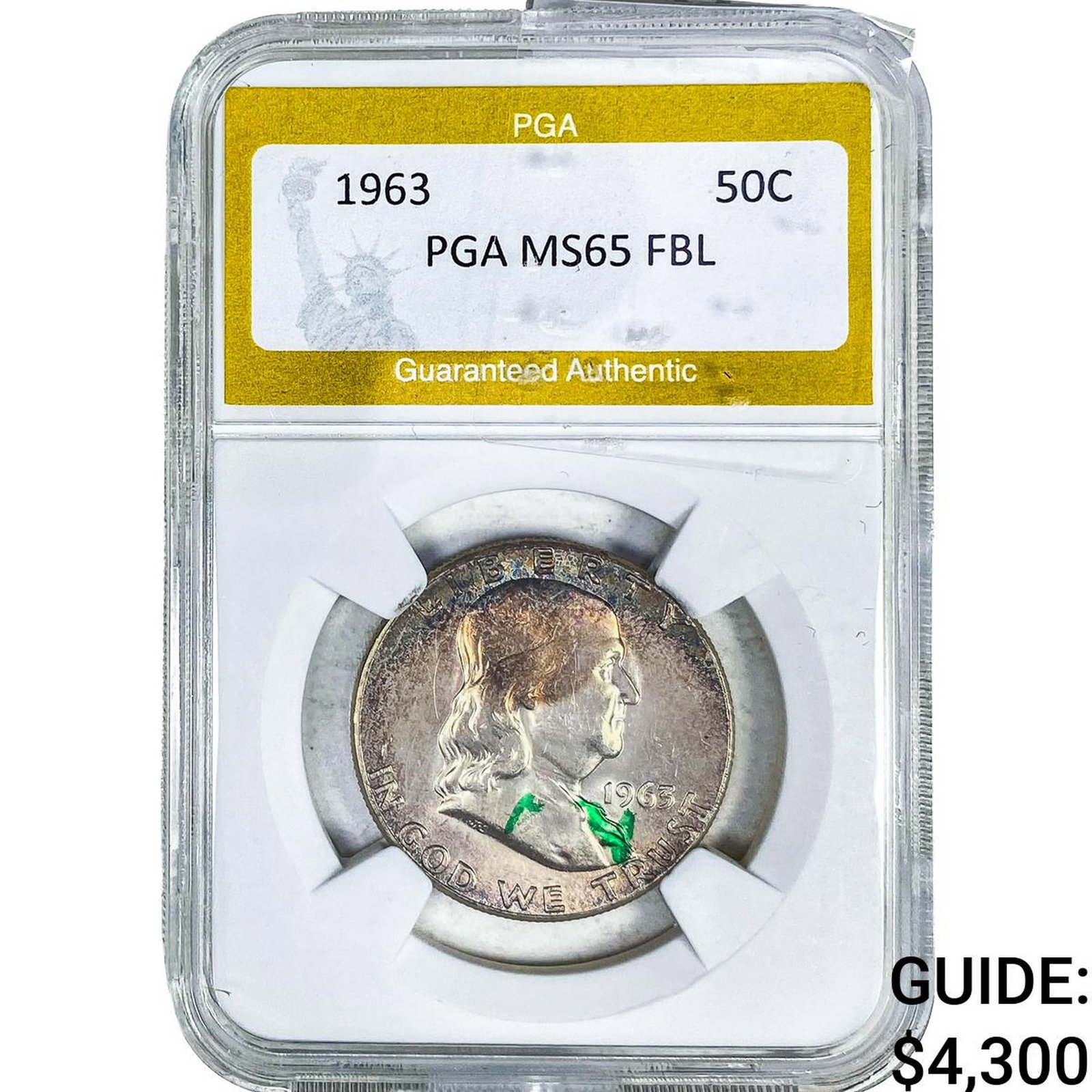 1963 Franklin Half Dollar PGA MS65 FBL (1 of 2)