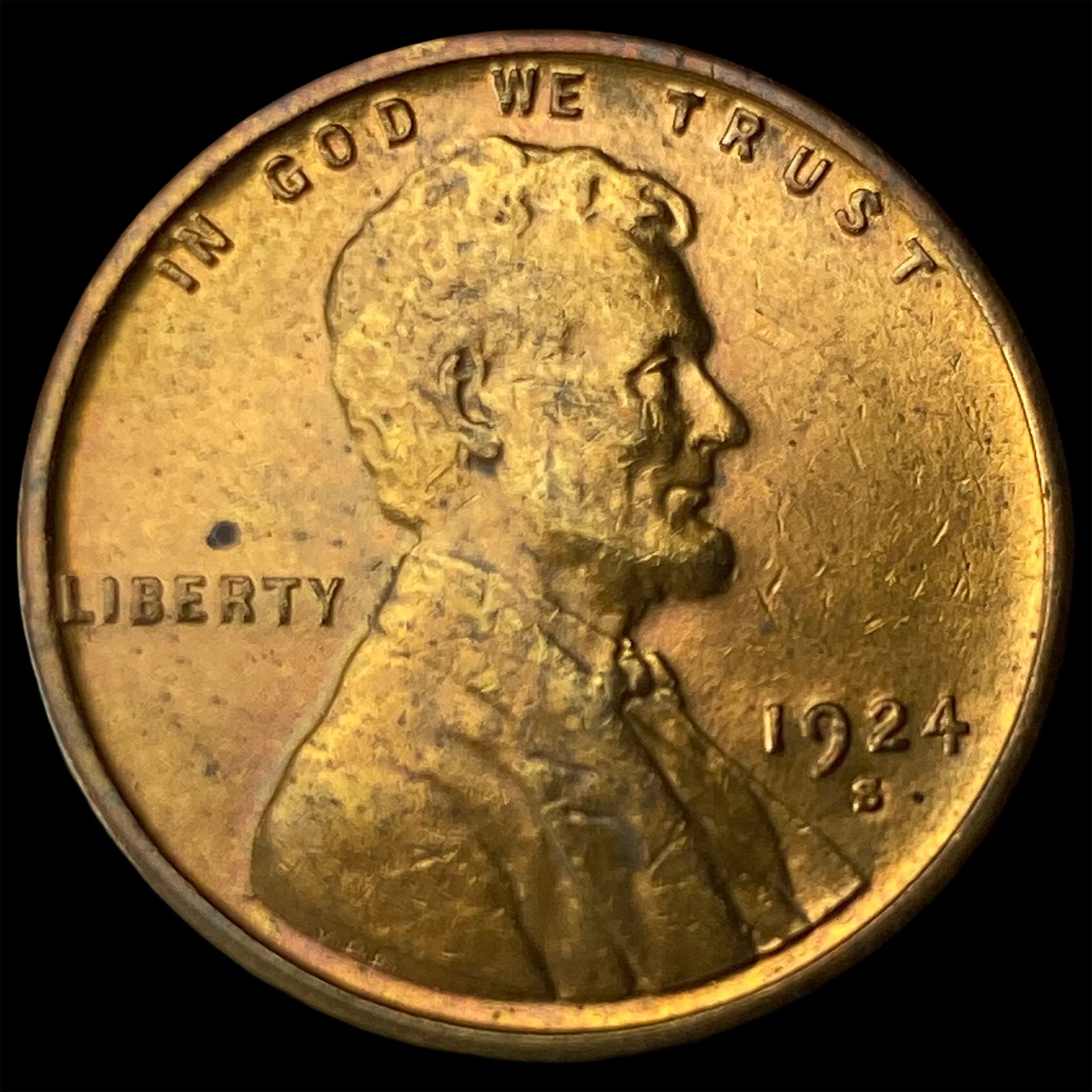 1924-S Lincoln Wheat Cent CHOICE BU: 1924-S Lincoln Wheat Cent CHOICE BU