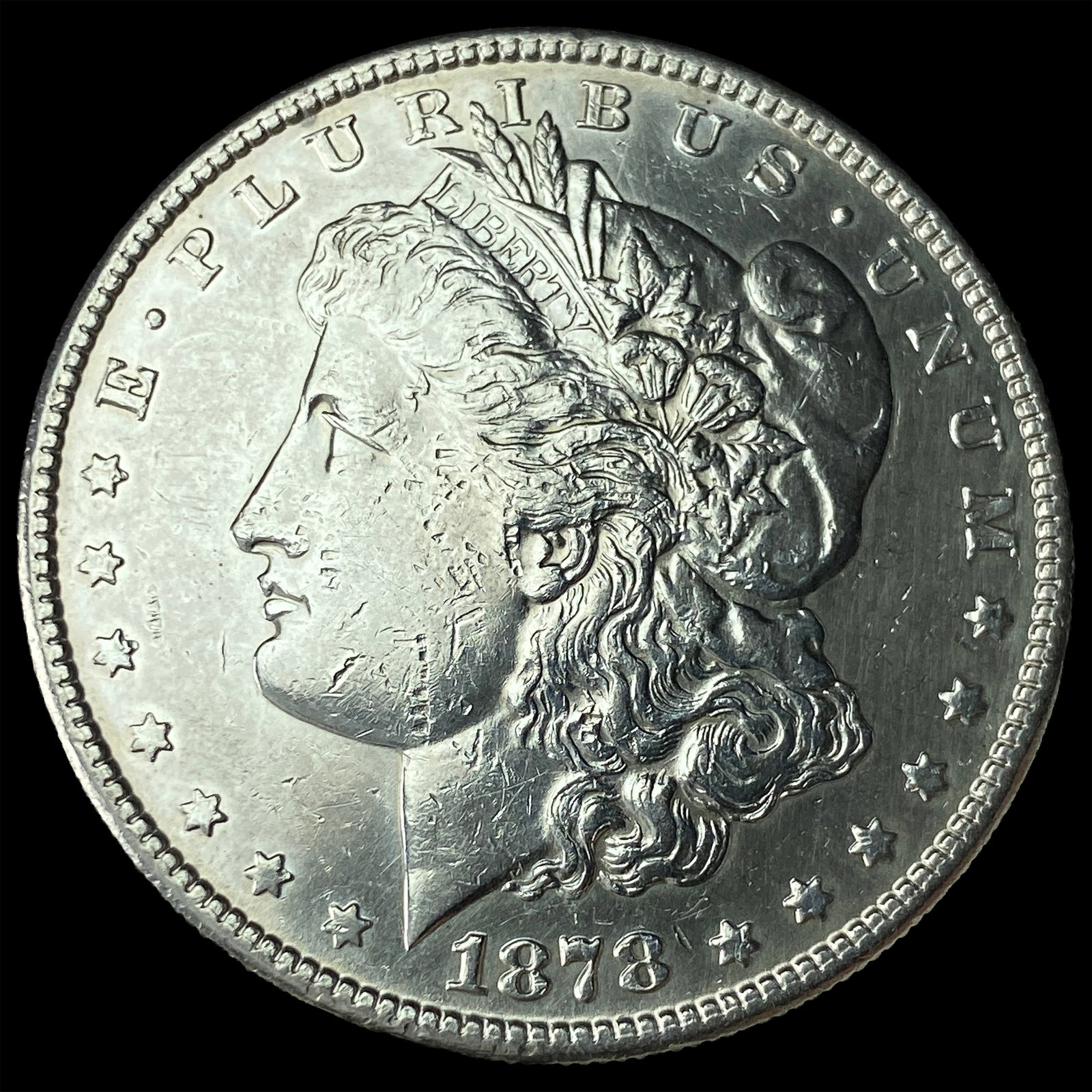 1878-S Silver Morgan Dollar NEARLY UNCIRCULATED: 1878-S Silver Morgan Dollar NEARLY UNCIRCULATED