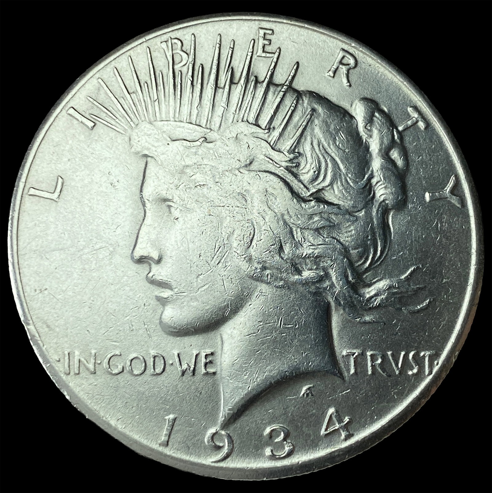1934-S Silver Peace Dollar LIGHTLY CIRCULATED: 1934-S Silver Peace Dollar LIGHTLY CIRCULATED
