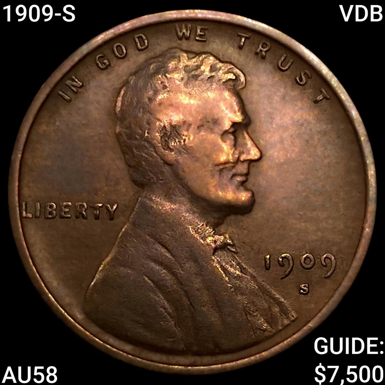 1909-S VDB Wheat Cent: 1909-S VDB Wheat Cent