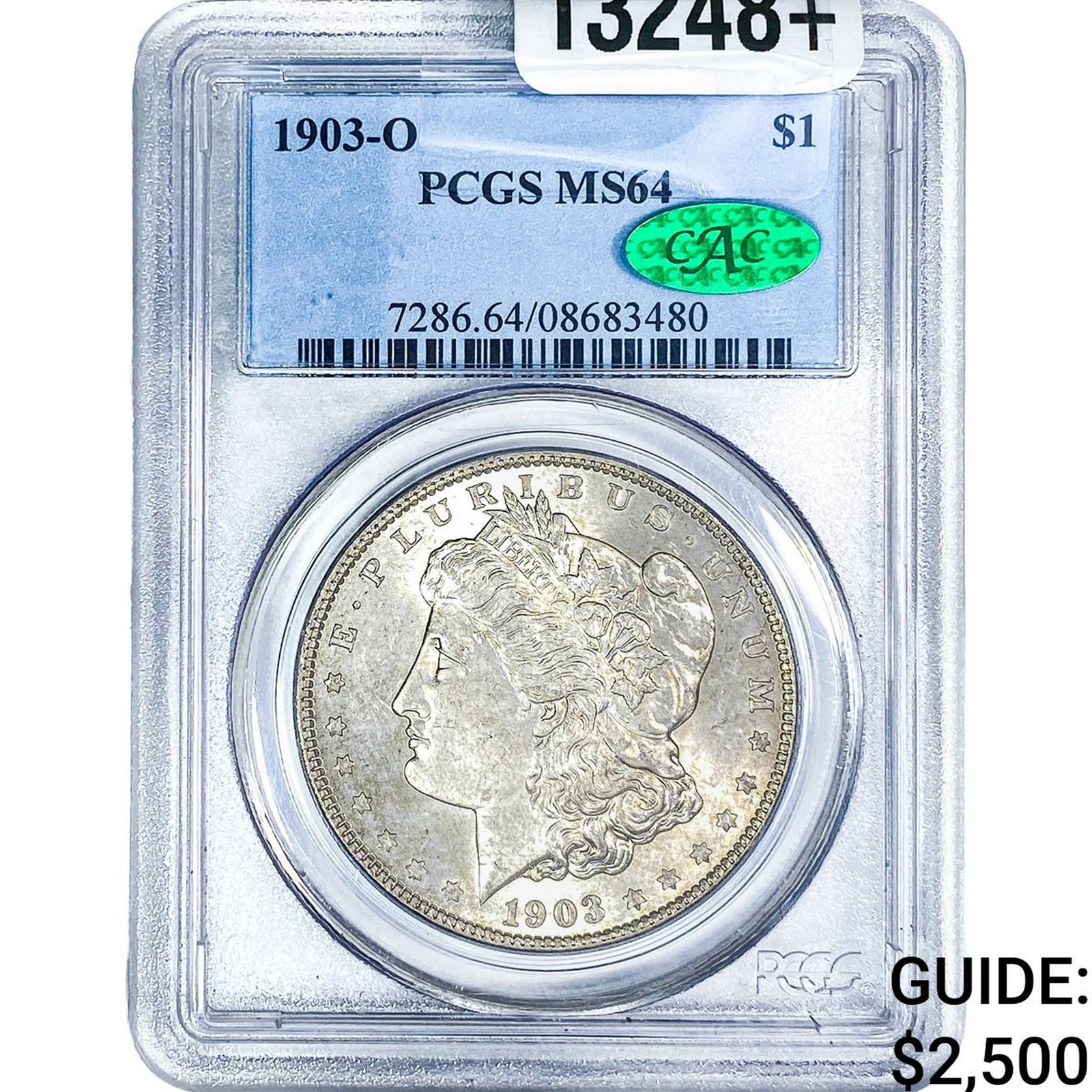 1903-O CAC Morgan Silver Dollar PCGS MS64: 1903-O CAC Morgan Silver Dollar PCGS MS64