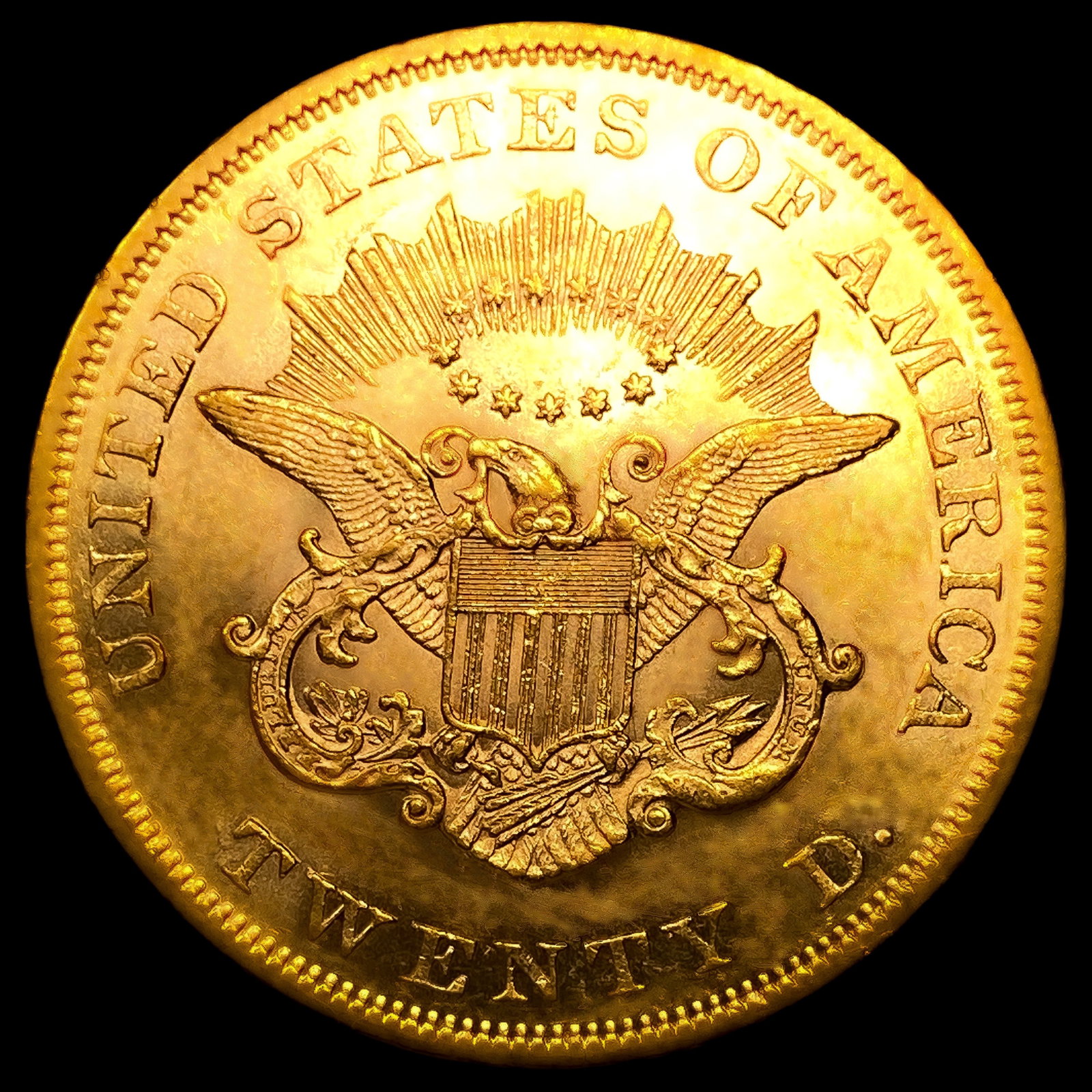 1860 $20 Gold Double Eagle - 2