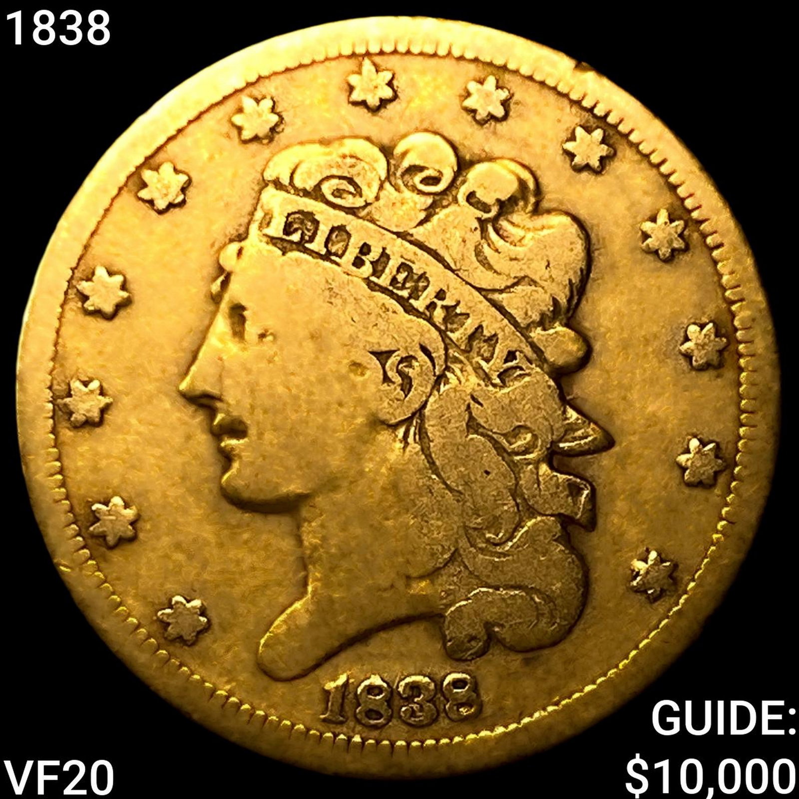 1838 $5 Gold Half Eagle: 1838 $5 Gold Half Eagle