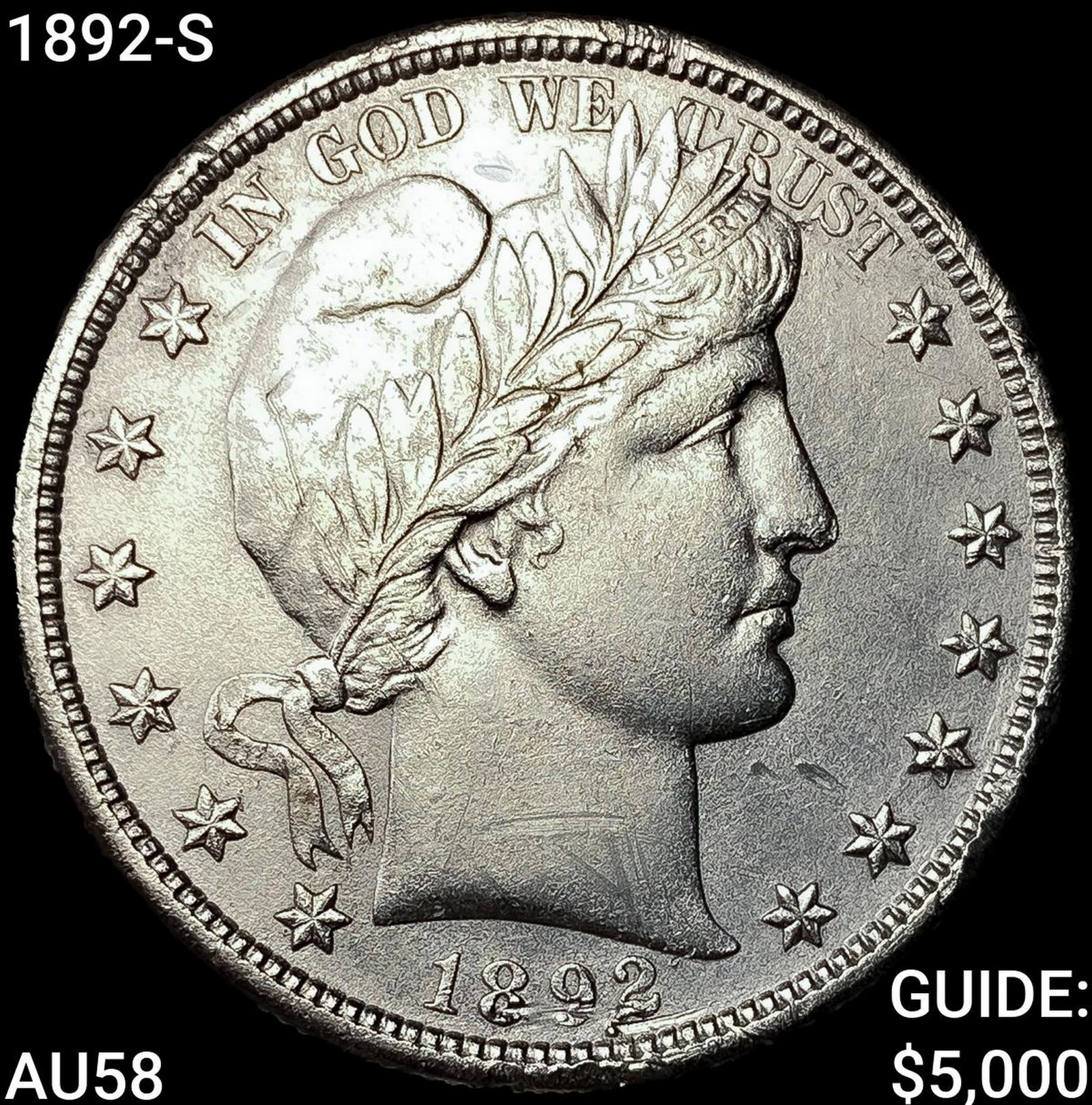 1892-S Barber Half Dollar: 1892-S Barber Half Dollar