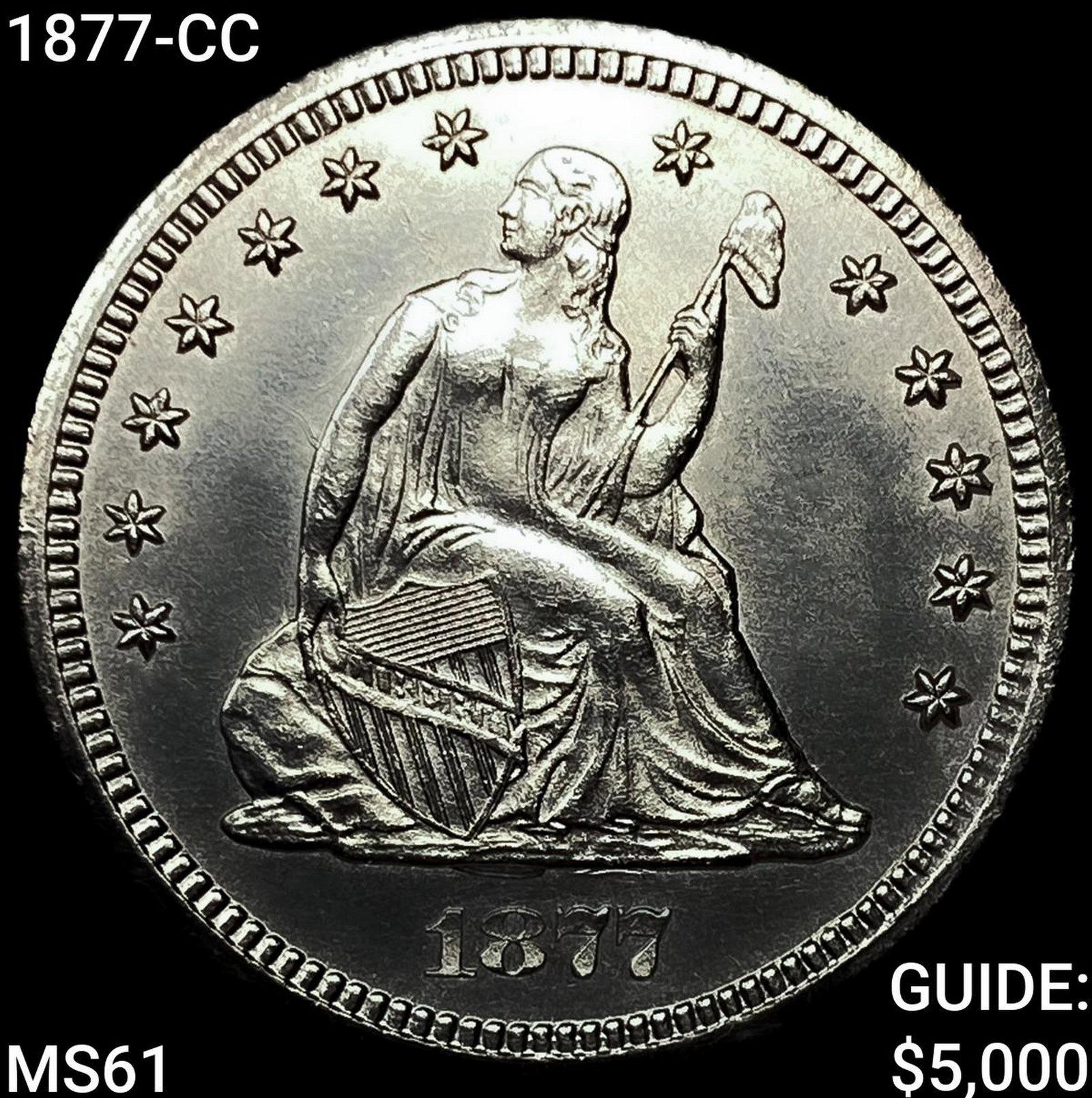1877-CC Seated Liberty Quarter: 1877-CC Seated Liberty Quarter
