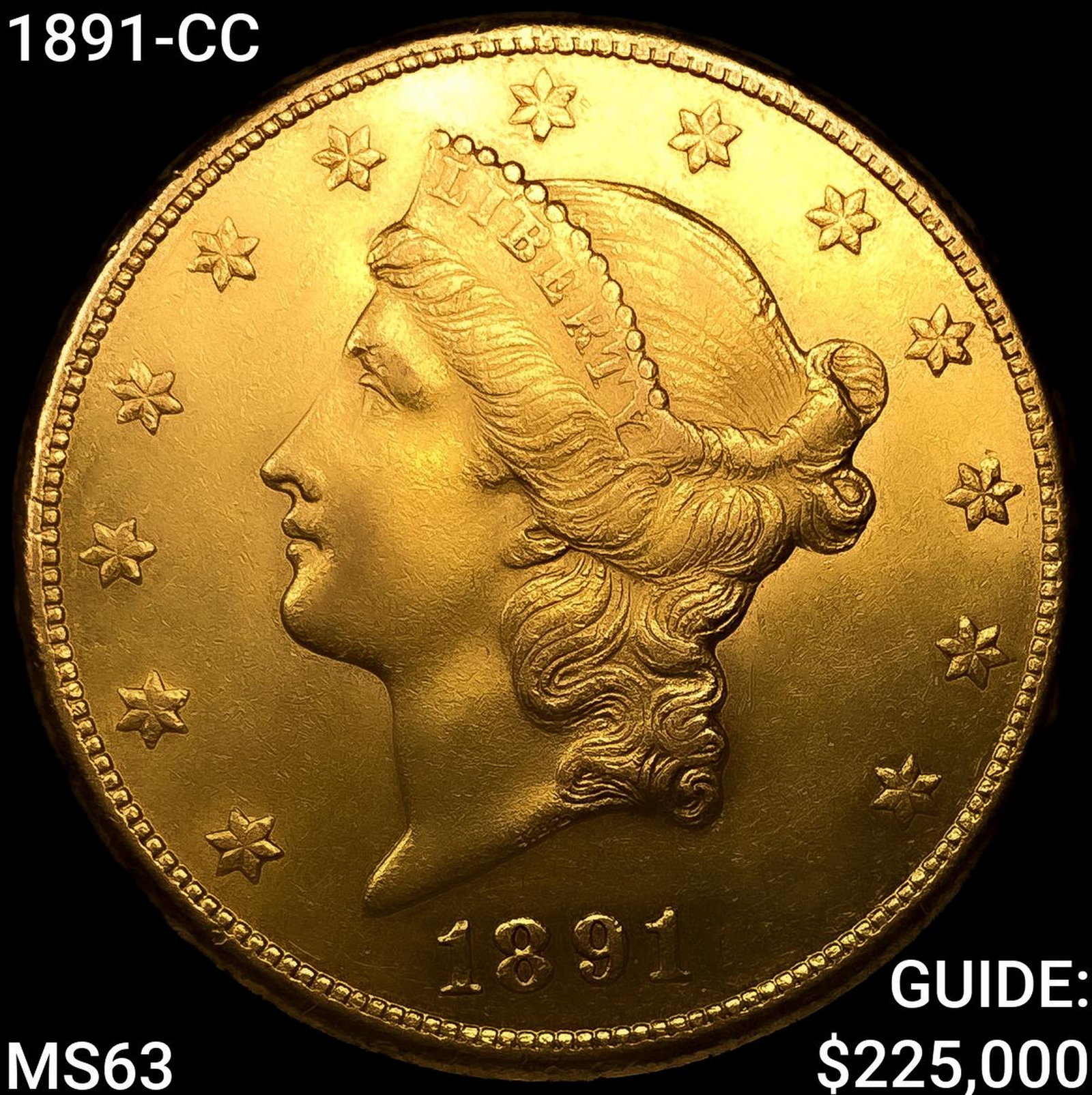 1891-CC $20 Gold Double Eagle: 1891-CC $20 Gold Double Eagle