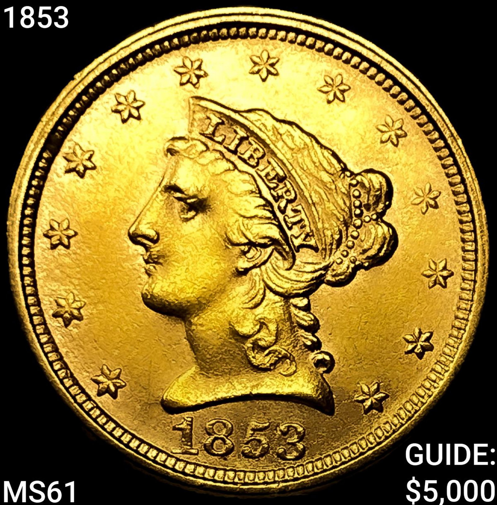 1853 $2.50 Gold Quarter Eagle (1 of 2)