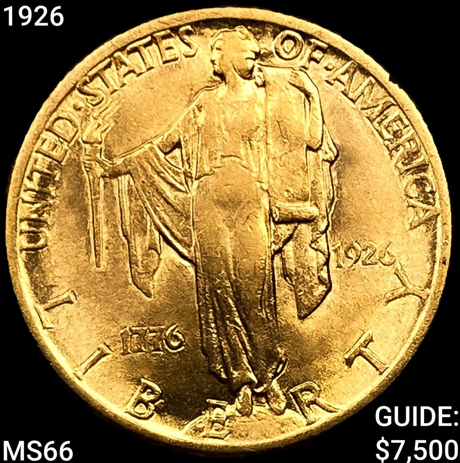 1926 Sesquincentennial $2.50 Gold Quarter Eagle: 1926 Sesquincentennial $2.50 Gold Quarter Eagle