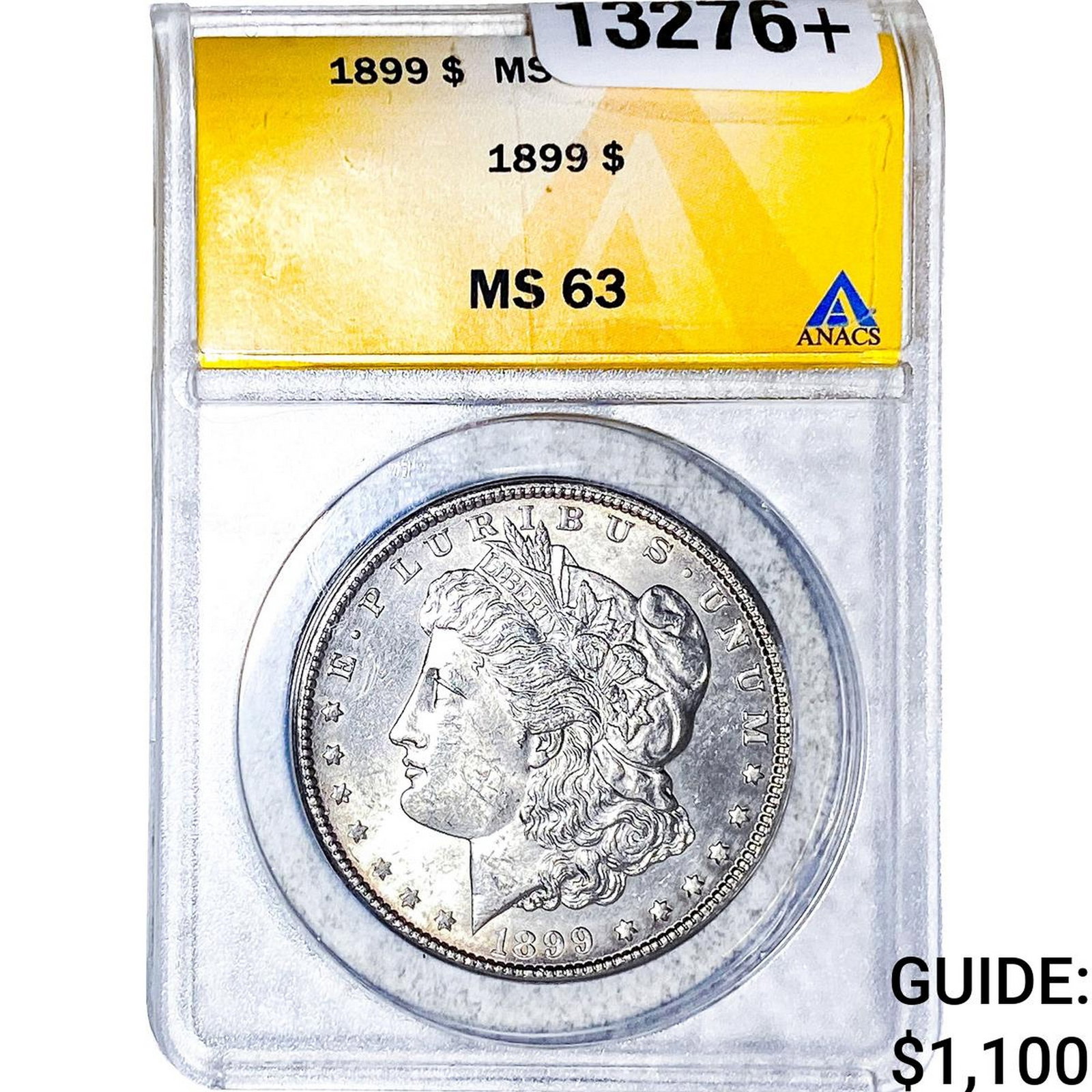 1899 Morgan Silver Dollar ANACS MS63: 1899 Morgan Silver Dollar ANACS MS63