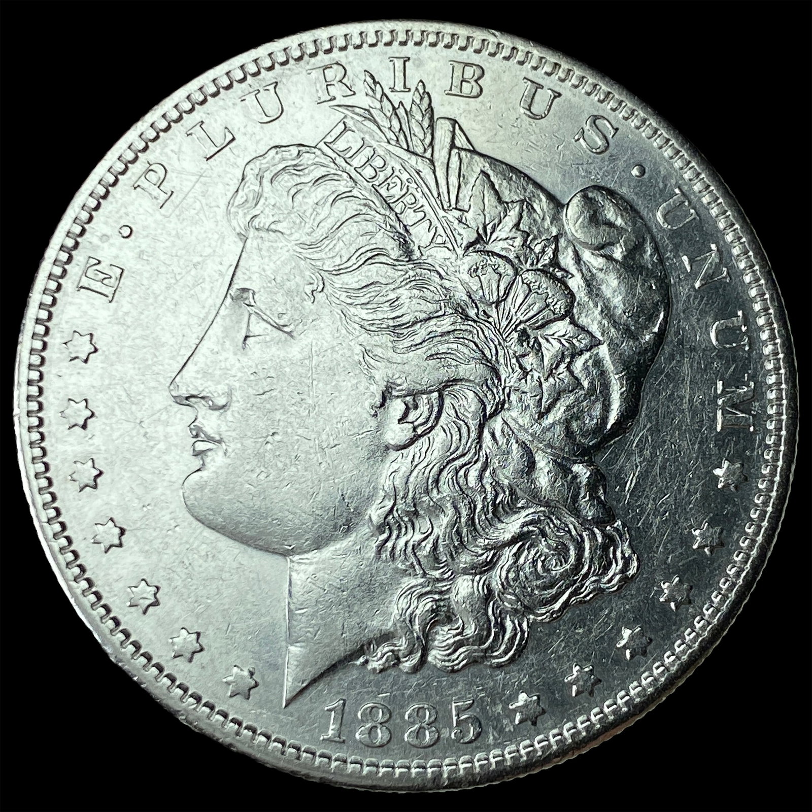 1885-S Silver Morgan Dollar CHOICE AU: 1885-S Silver Morgan Dollar CHOICE AU