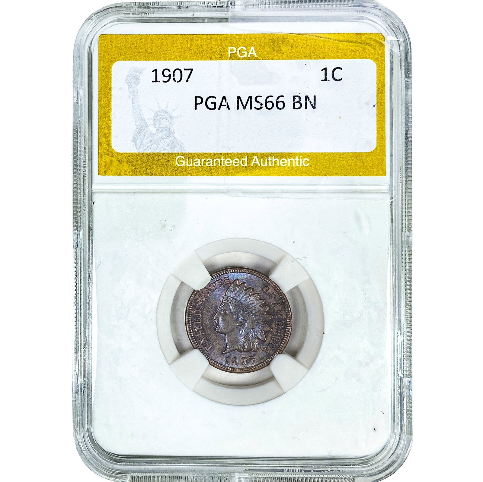 1907 Indian Head Cent PGA MS66 BN: 1907 Indian Head Cent PGA MS66 BN