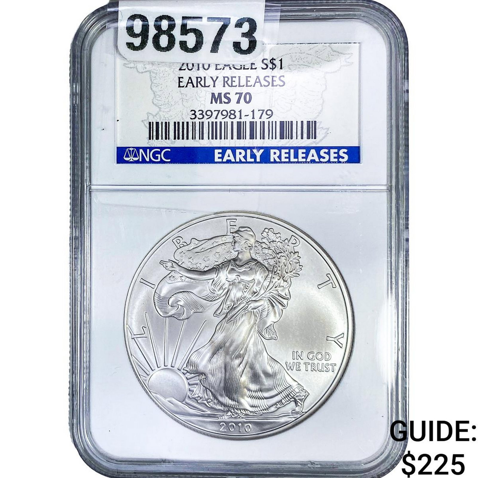 2010 Silver Eagle NGC MS70 (1 of 2)