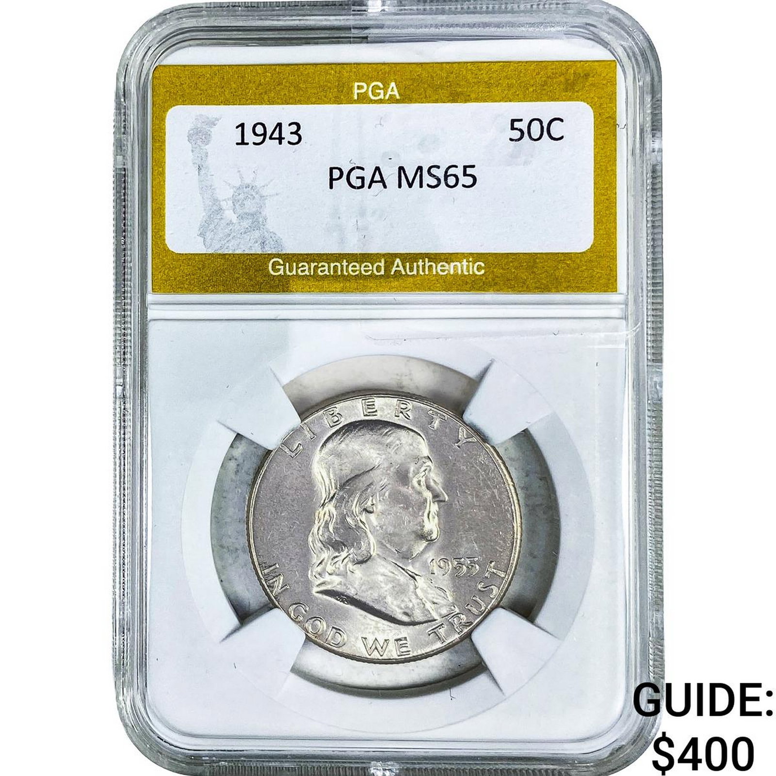 1943 Franklin Half Dollar PGA MS65 (1 of 2)