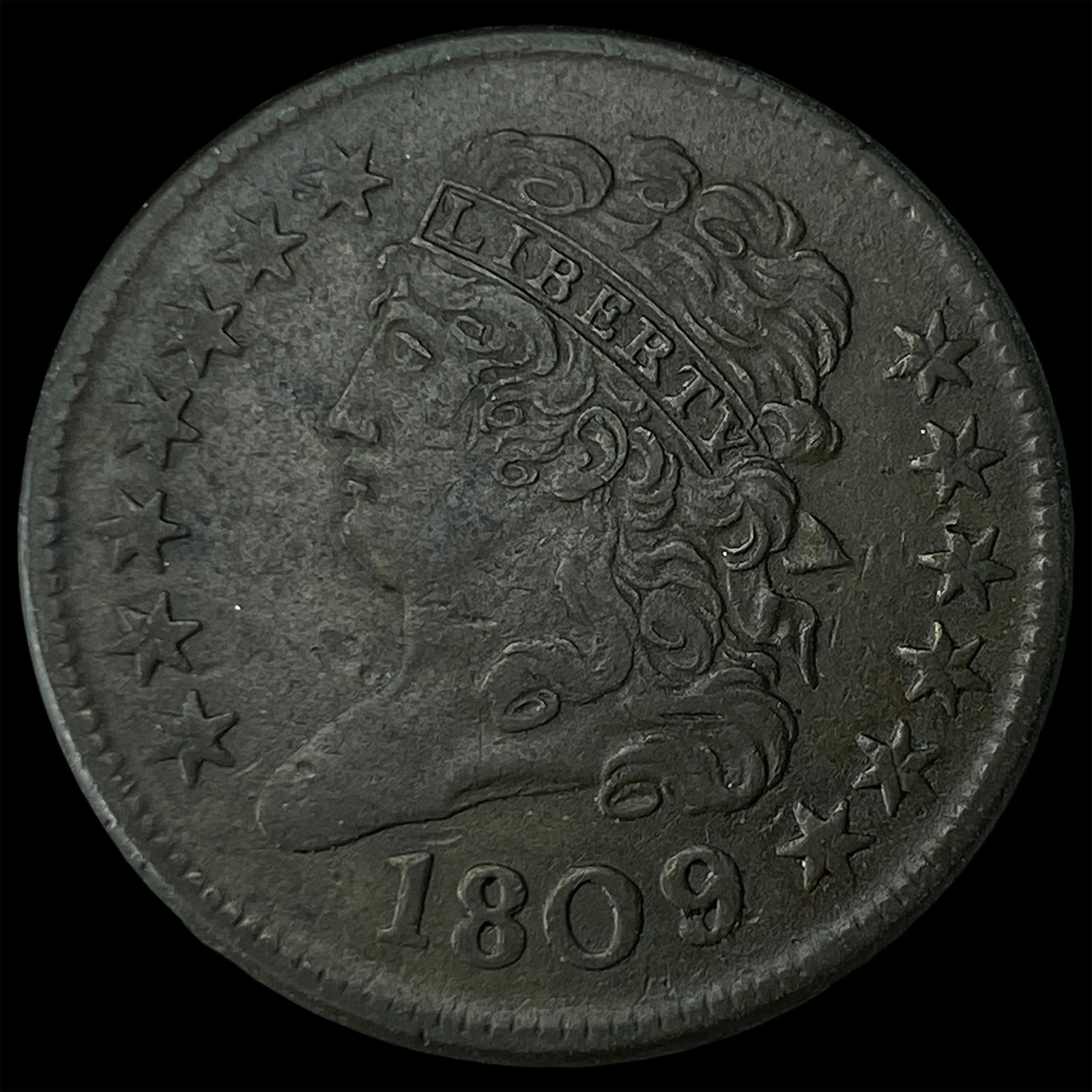 1809 Classic Head Half Cent CHOICE BU: 1809 Classic Head Half Cent CHOICE BU