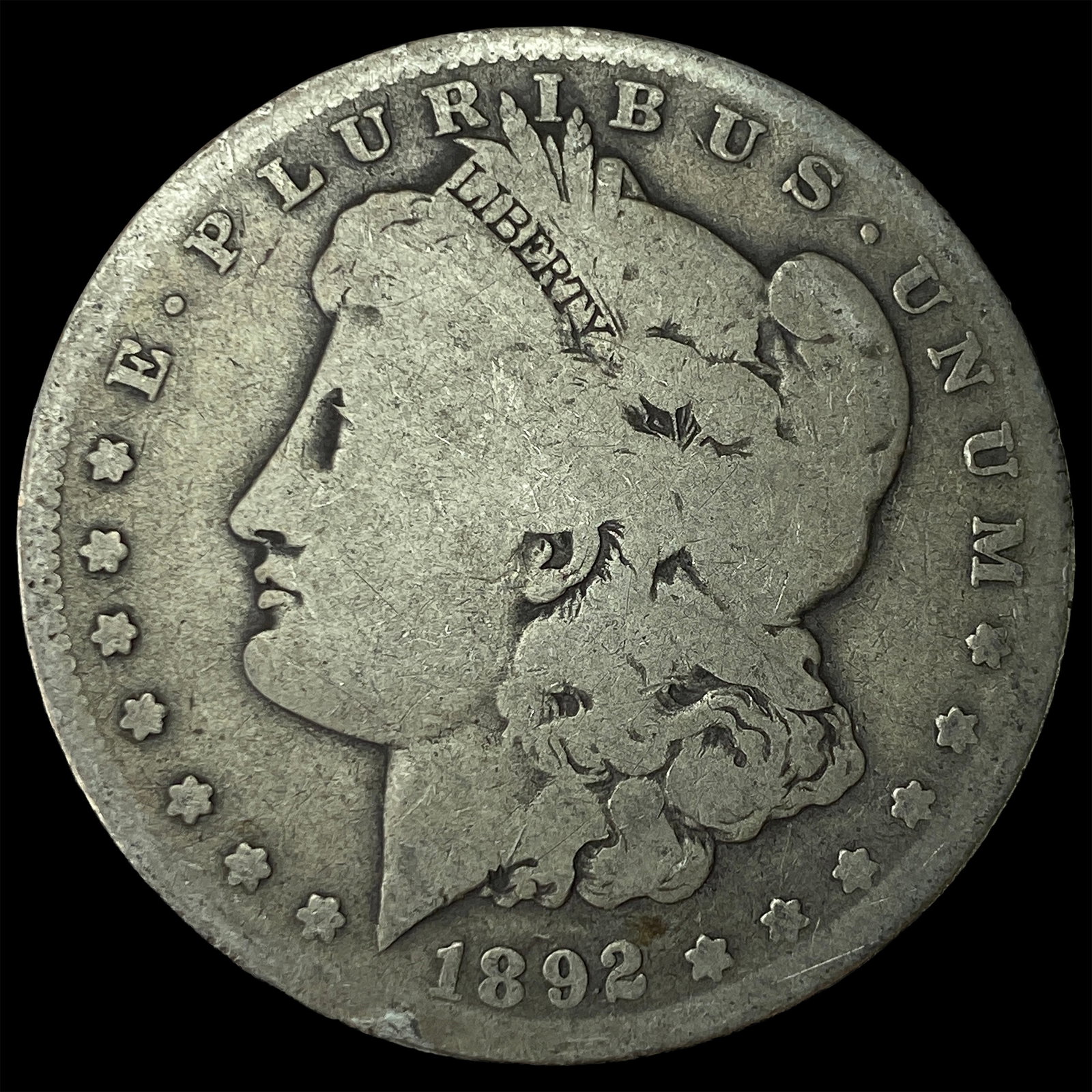 1892-S Silver Morgan Dollar NICELY CIRCULATED: 1892-S Silver Morgan Dollar NICELY CIRCULATED