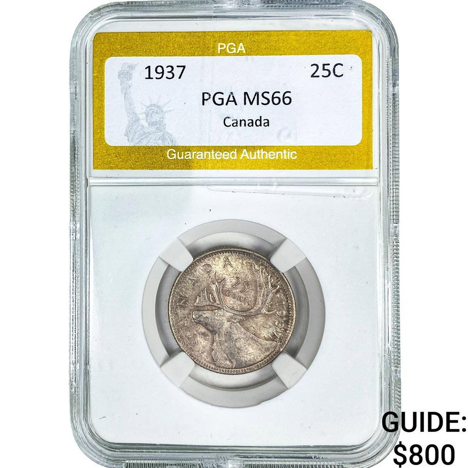 1937 Canada Silver 25C PGA MS66: 1937 Canada Silver 25C PGA MS66