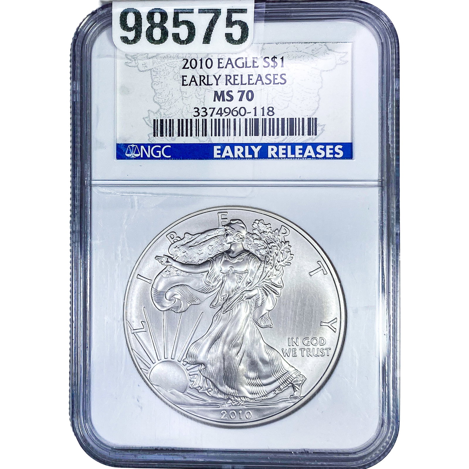 2010 Silver Eagle NGC MS70 (1 of 2)