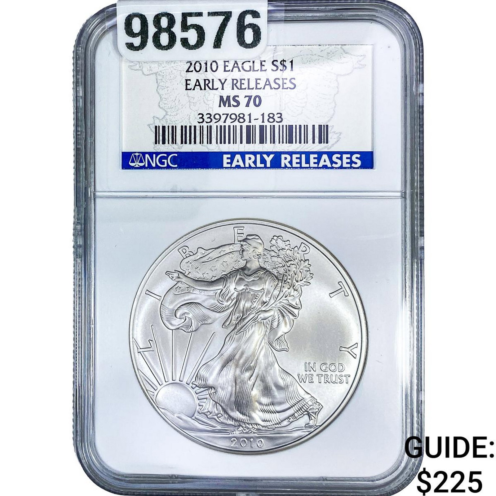 2010 Silver Eagle NGC MS70 (1 of 2)
