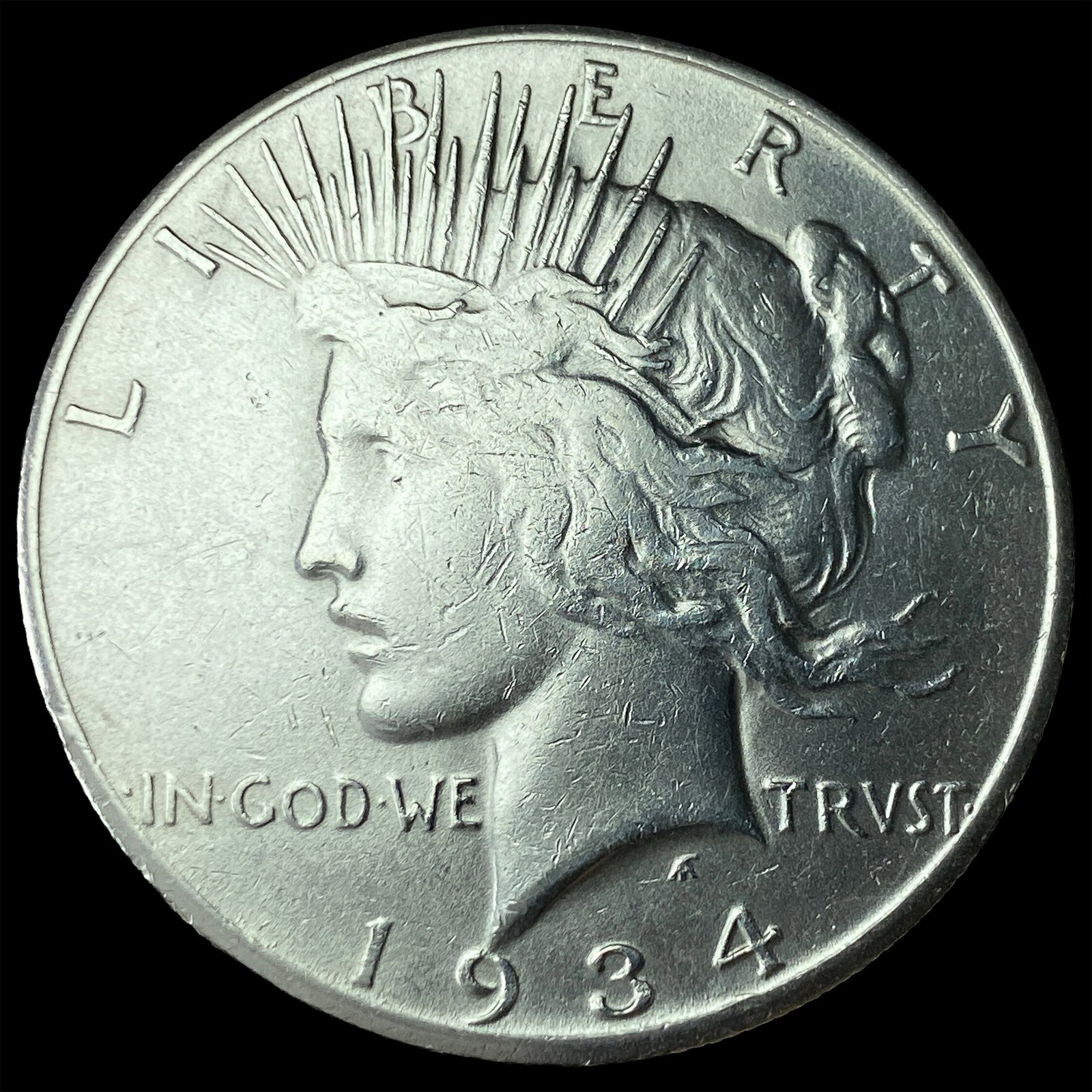 1934-S 1934-S Silver Peace Dollar CLOSELY UNCIRCULATED (1 of 2)