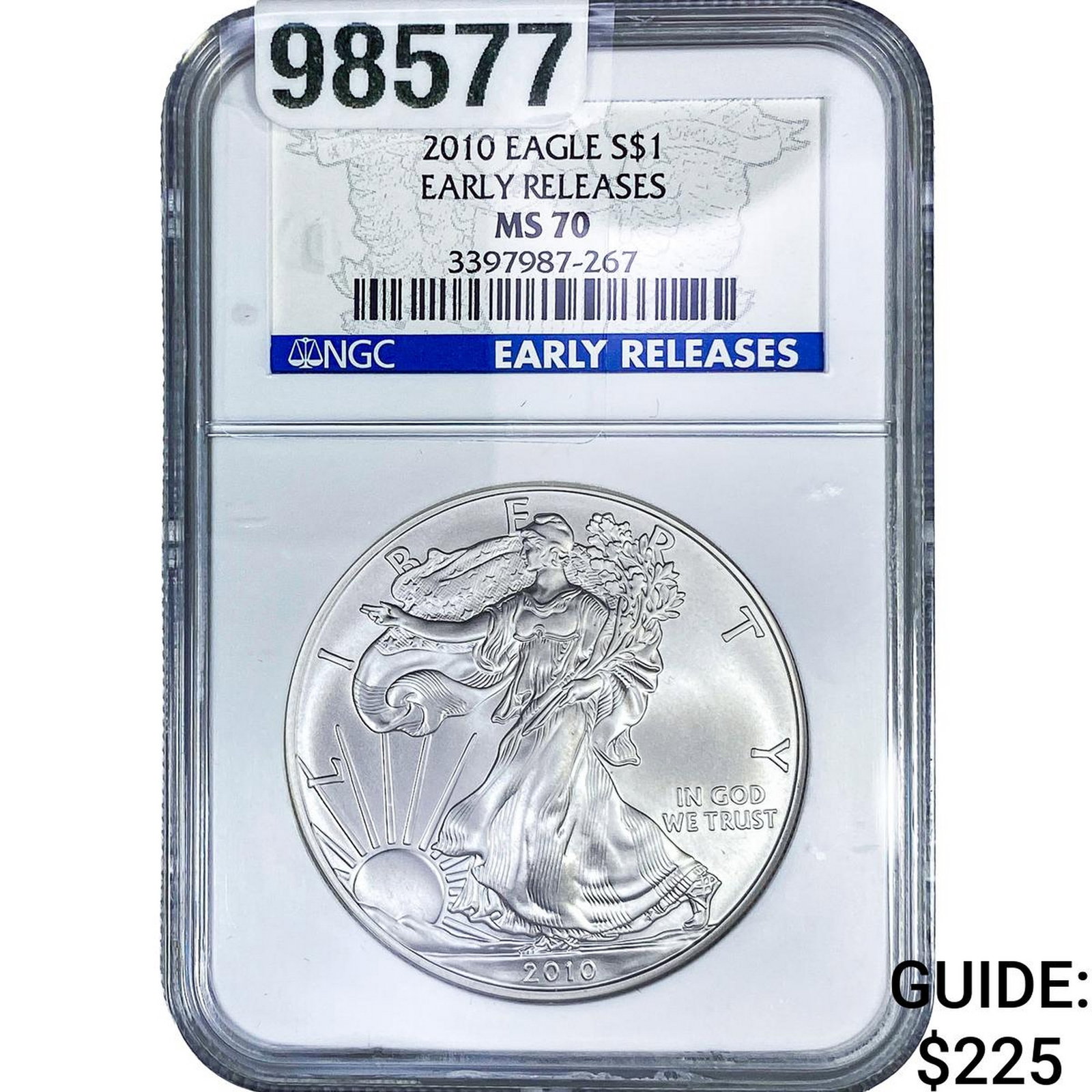 2010 Silver Eagle NGC MS70 (1 of 2)