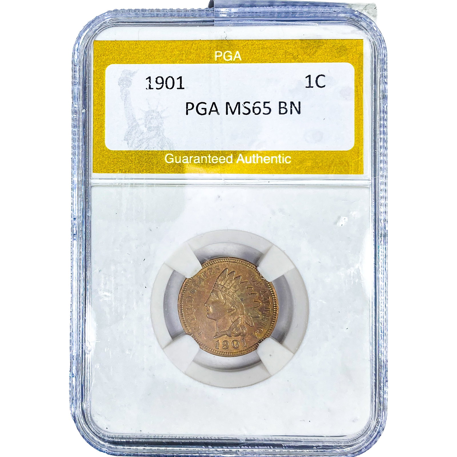 1901 Indian Head Cent PGA MS65 BN: 1901 Indian Head Cent PGA MS65 BN