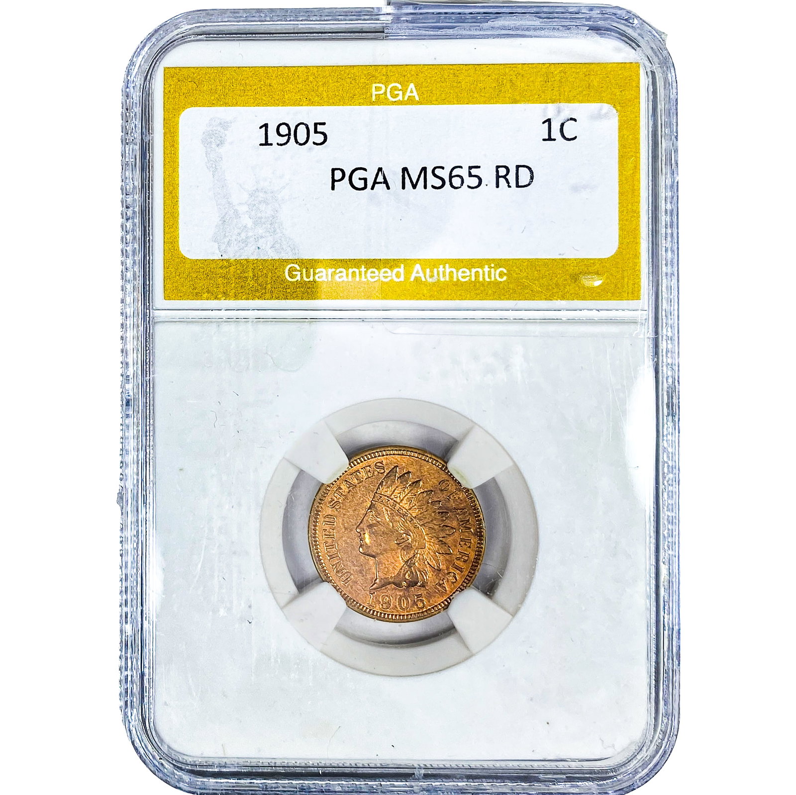 1905 Indian Head Cent PGA MS65 RD: 1905 Indian Head Cent PGA MS65 RD