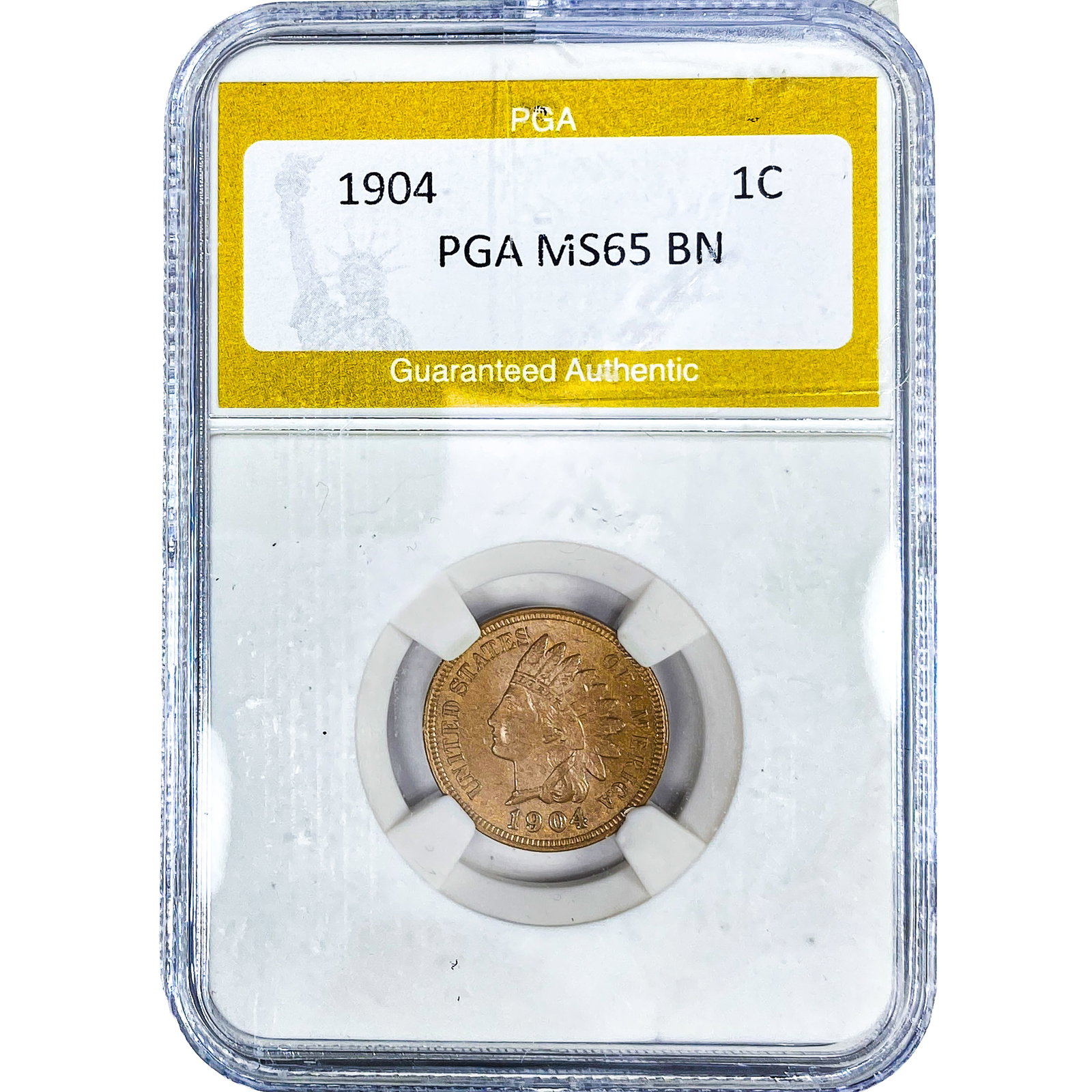 1904 Indian Head Cent PGA MS65 BN: 1904 Indian Head Cent PGA MS65 BN