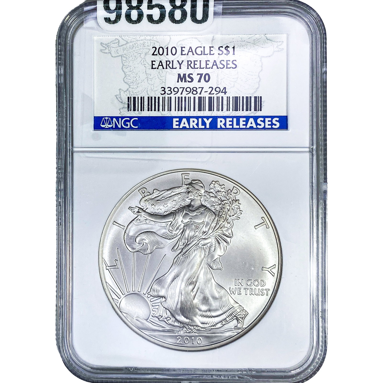 2010 Silver Eagle NGC MS70 (1 of 2)