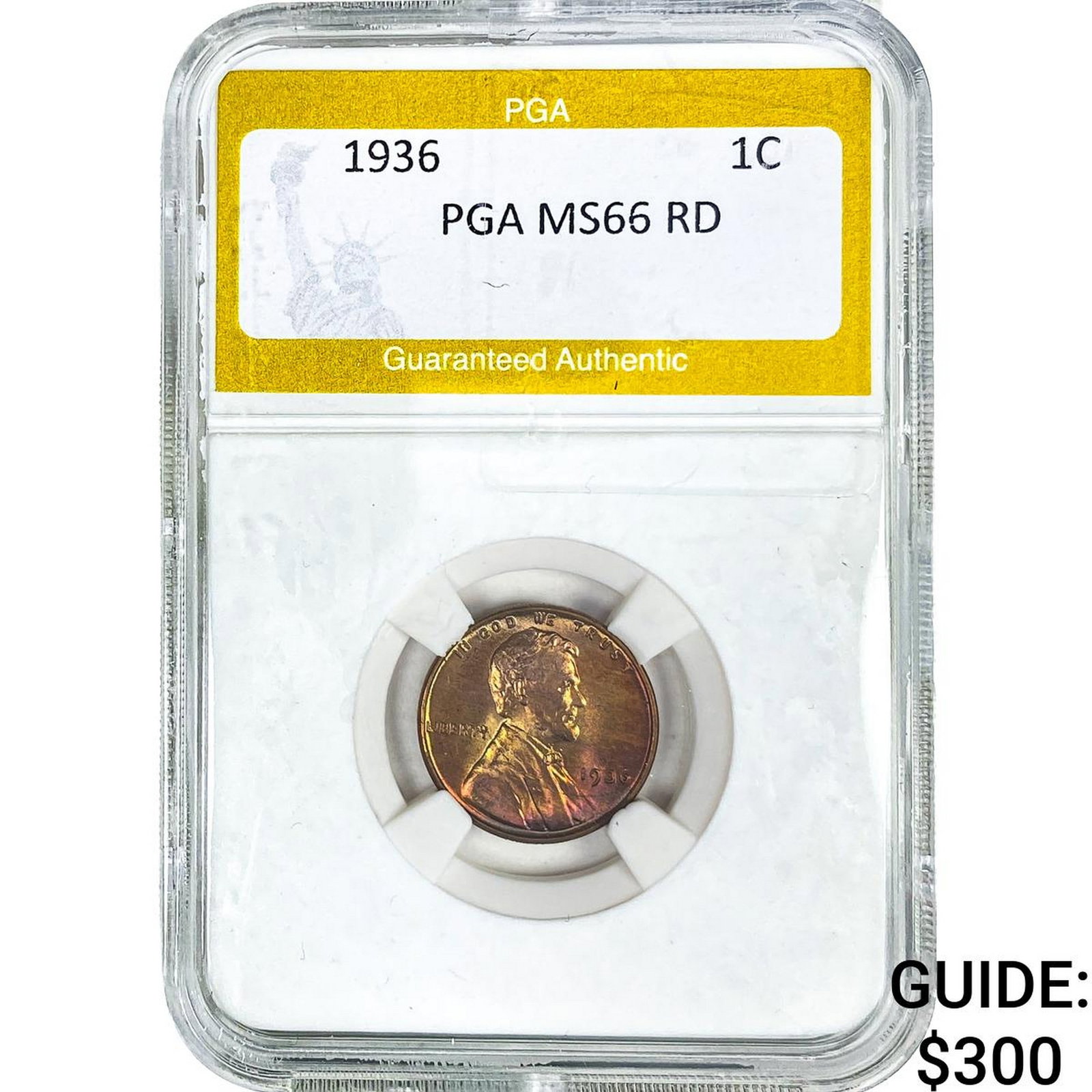 1936 Wheat Cent PGA MS66 RD: 1936 Wheat Cent PGA MS66 RD