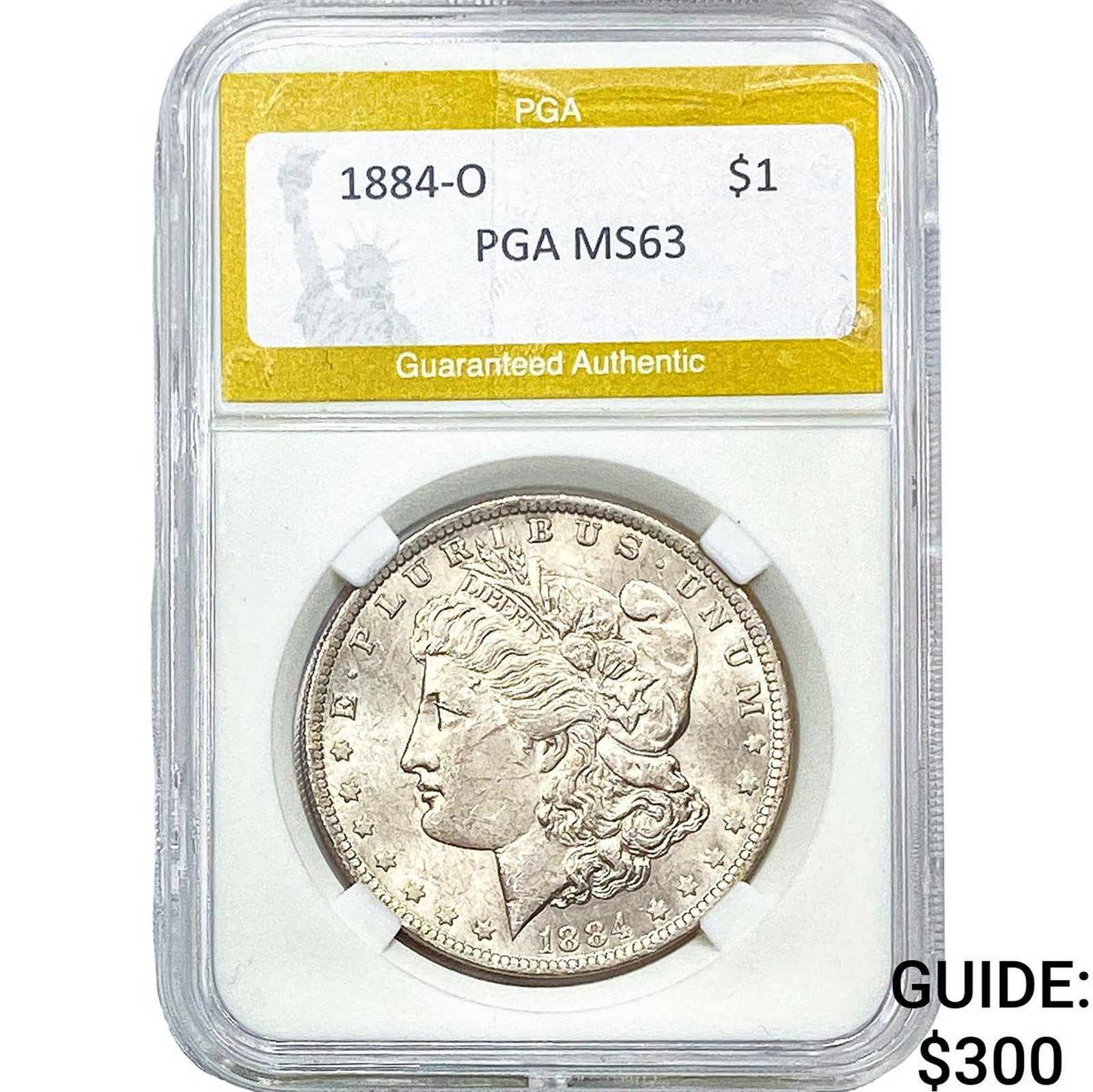 1884-O Morgan Silver Dollar PGA MS63: 1884-O Morgan Silver Dollar PGA MS63