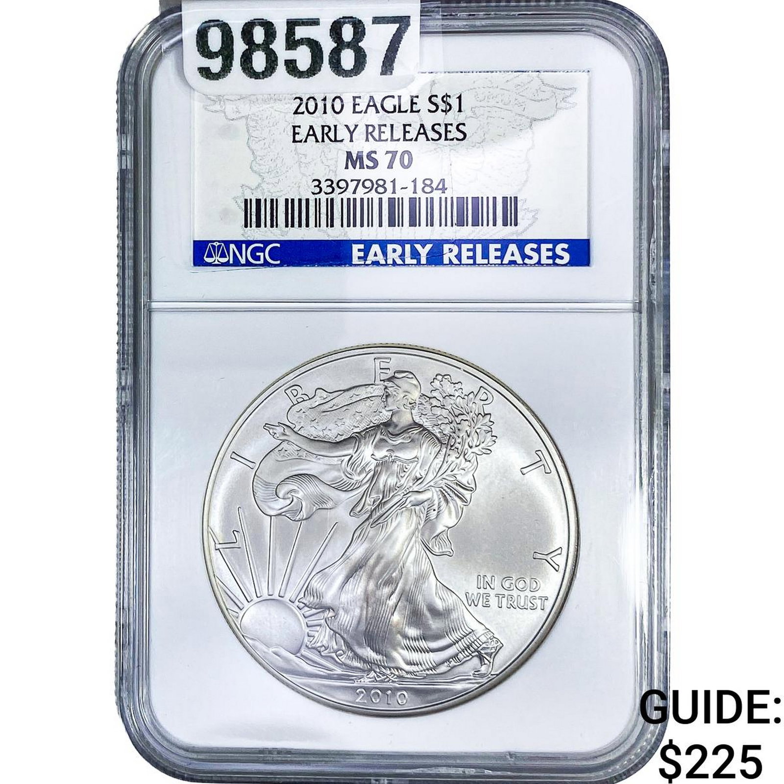 2010 Silver Eagle NGC MS70: 2010 Silver Eagle NGC MS70