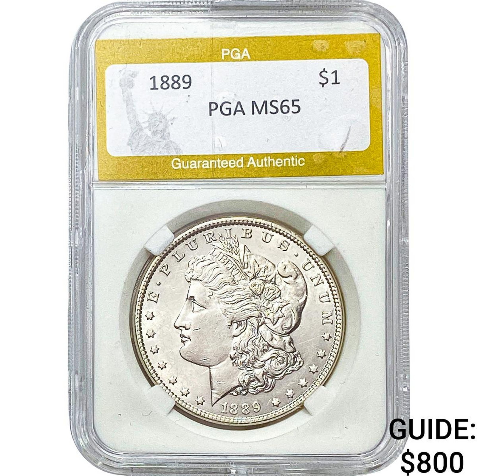 1889 Morgan Silver Dollar PGA MS65: 1889 Morgan Silver Dollar PGA MS65