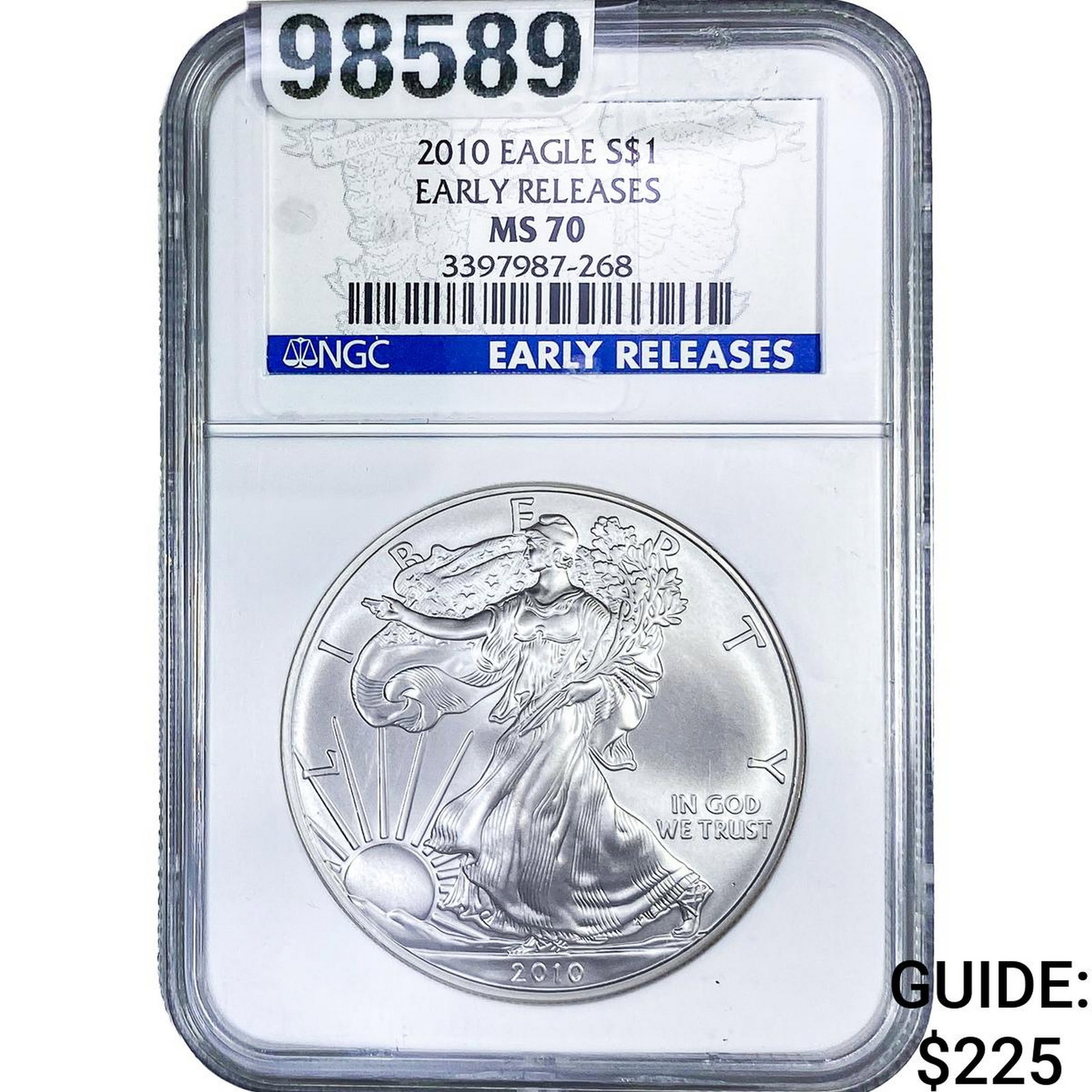 2010 Silver Eagle NGC MS70: 2010 Silver Eagle NGC MS70