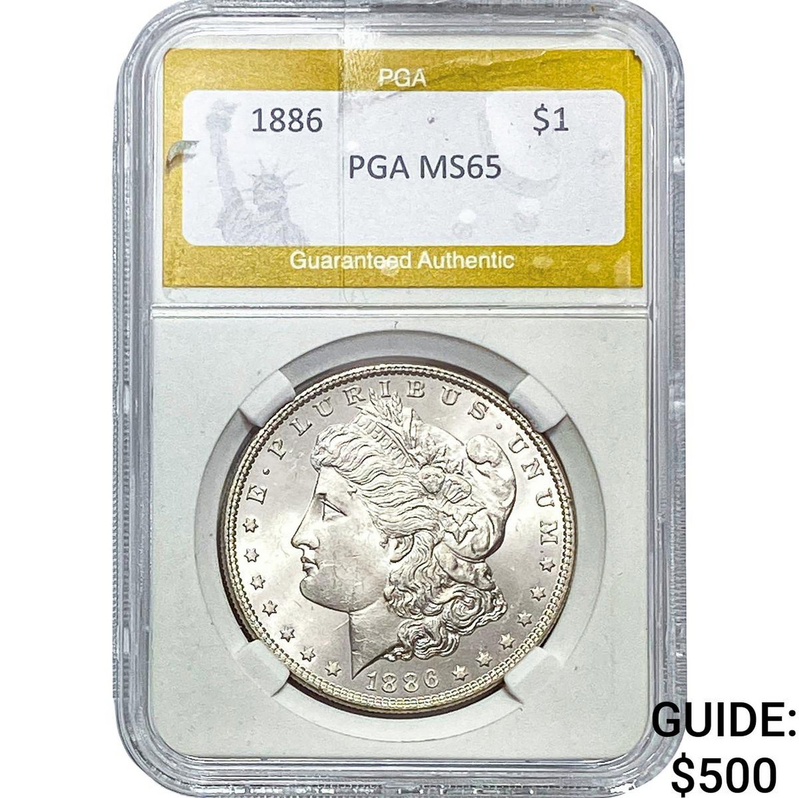 1886 Morgan Silver Dollar PGA MS65: 1886 Morgan Silver Dollar PGA MS65