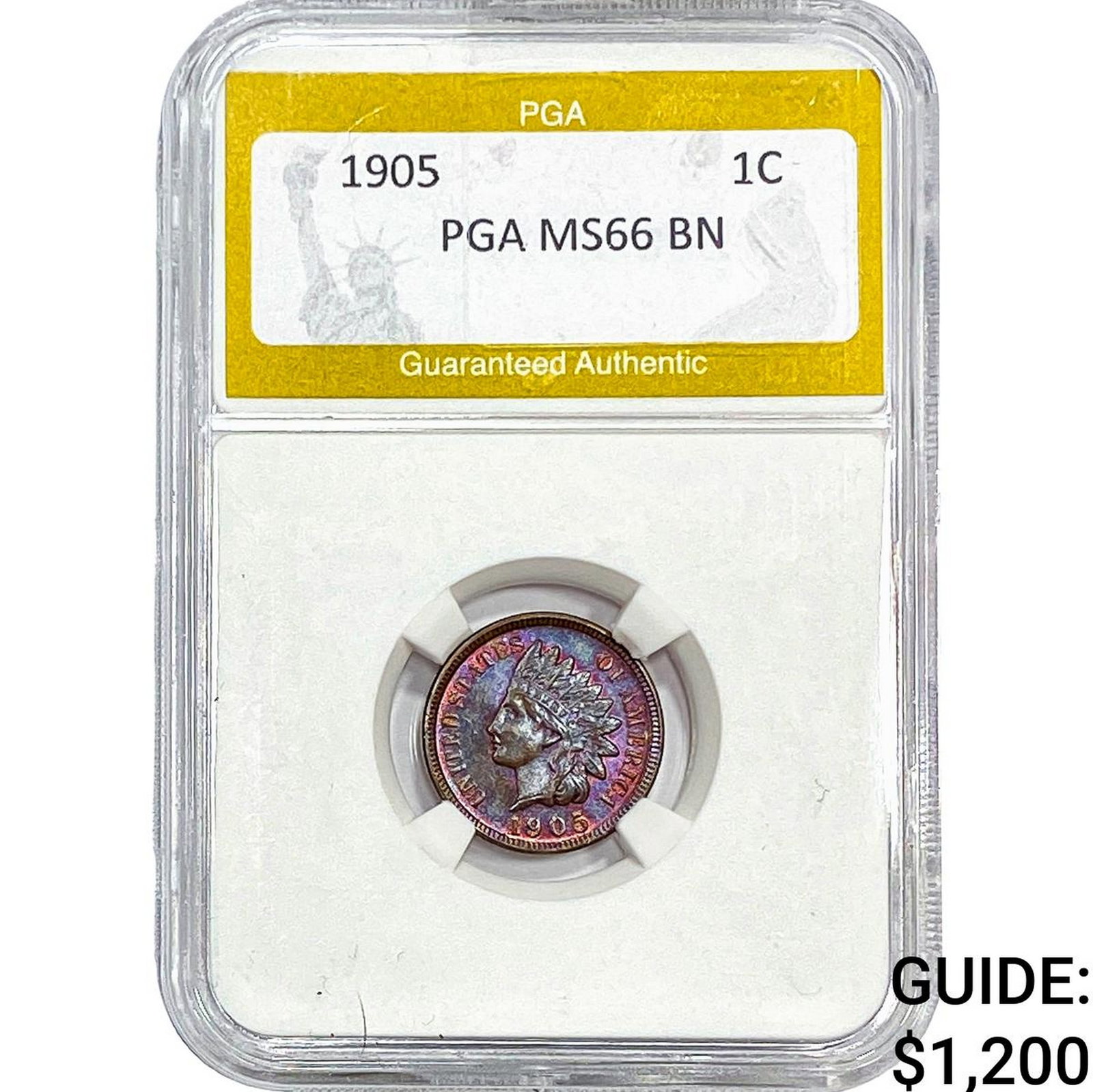 1905 Indian Head Cent PGA MS66 BN: 1905 Indian Head Cent PGA MS66 BN