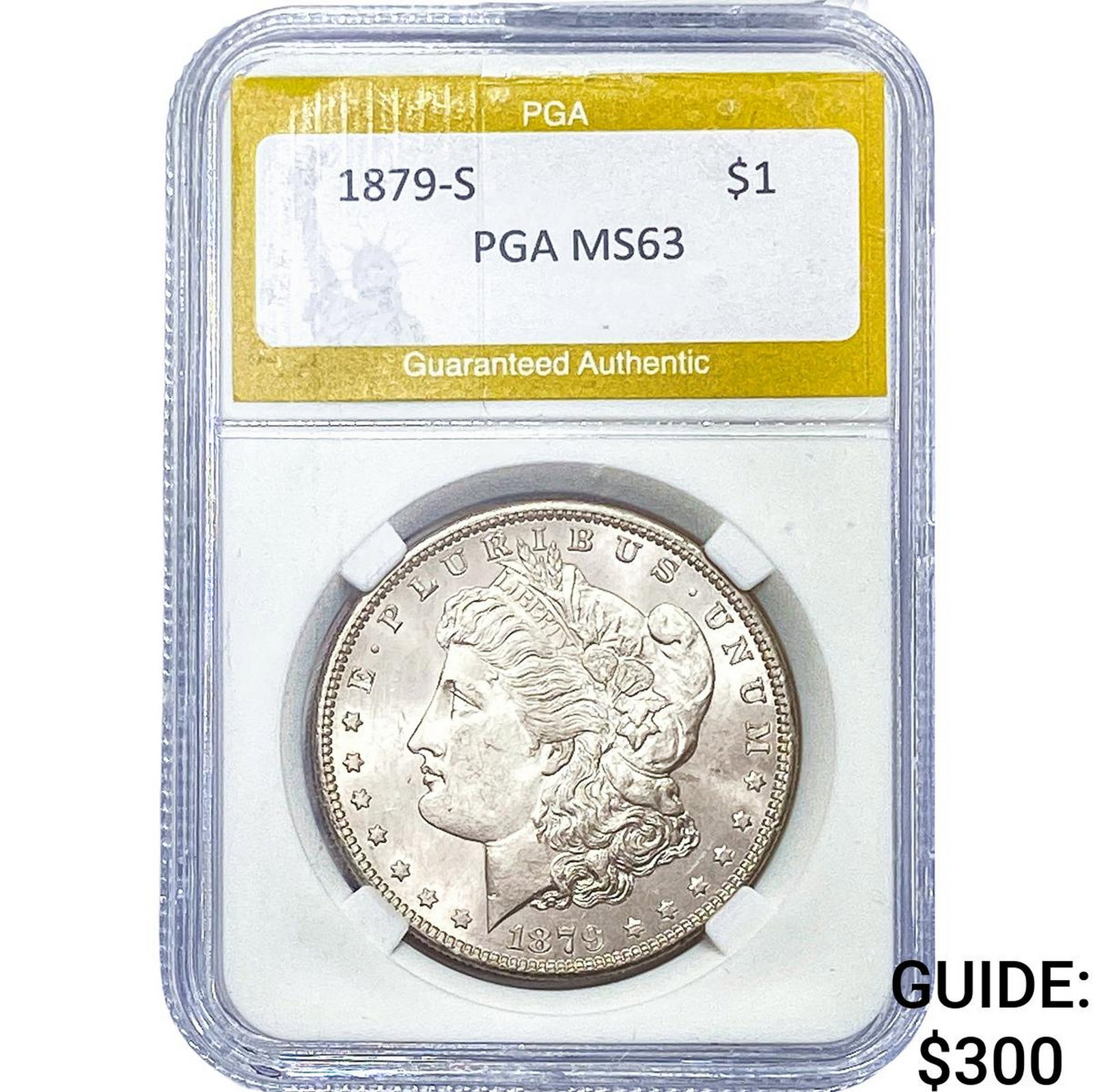 1879-S Morgan Silver Dollar PGA MS63: 1879-S Morgan Silver Dollar PGA MS63