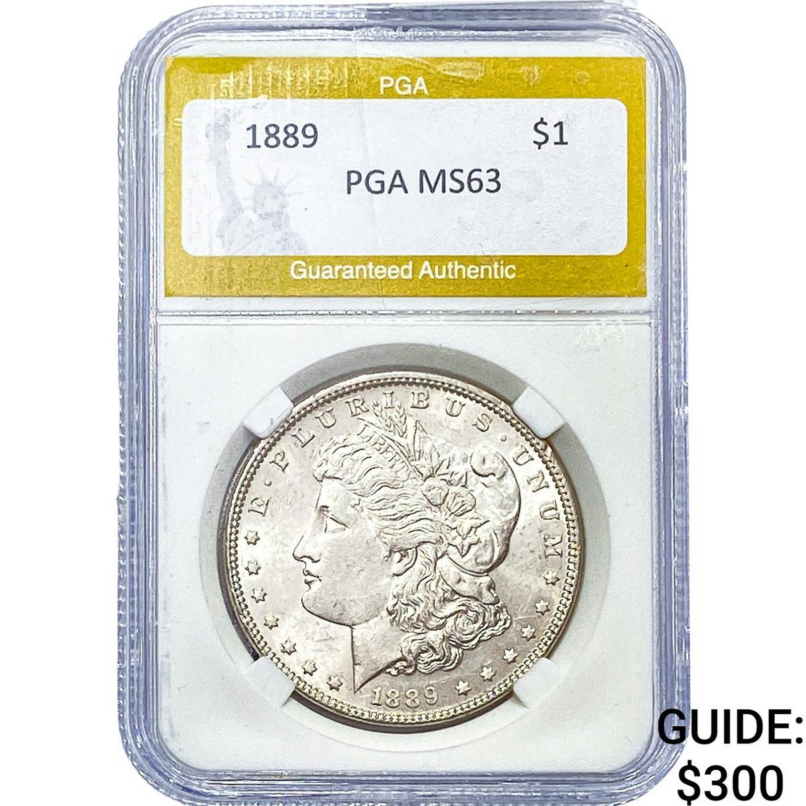 1889 Morgan Silver Dollar PGA MS63: 1889 Morgan Silver Dollar PGA MS63