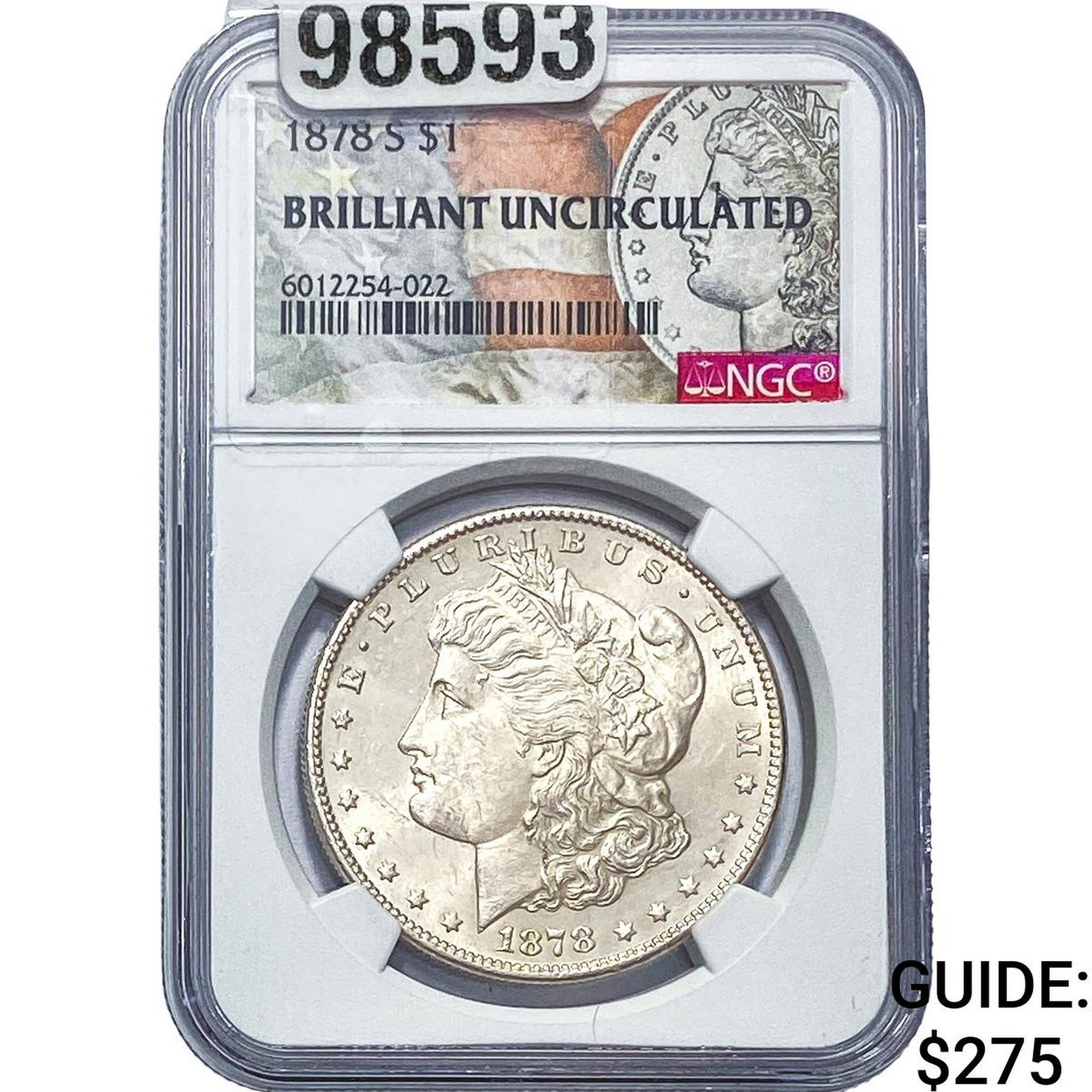 1878-S Morgan Silver Dollar NGC BU: 1878-S Morgan Silver Dollar NGC BU