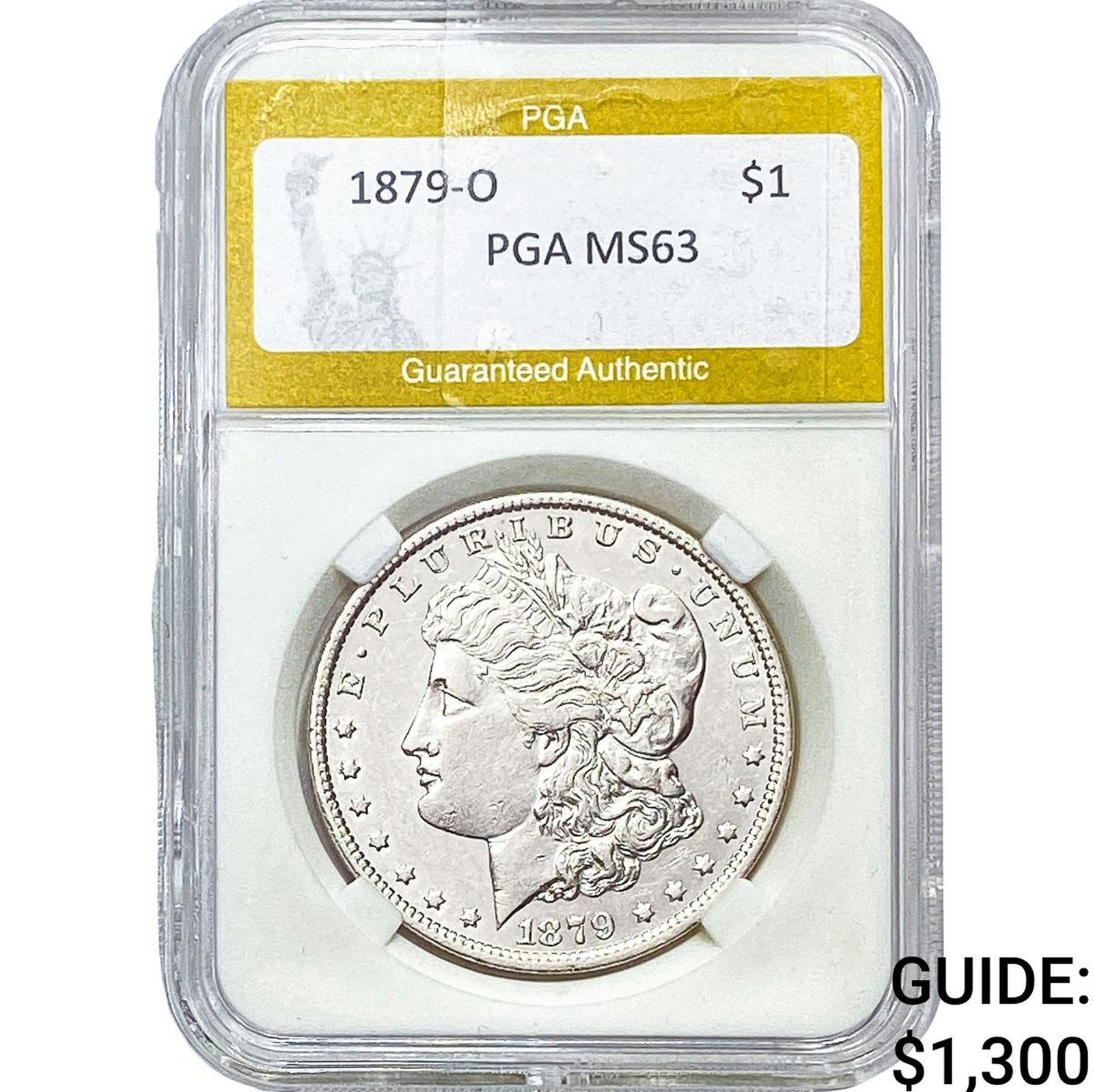1879-O Morgan Silver Dollar PGA MS63: 1879-O Morgan Silver Dollar PGA MS63
