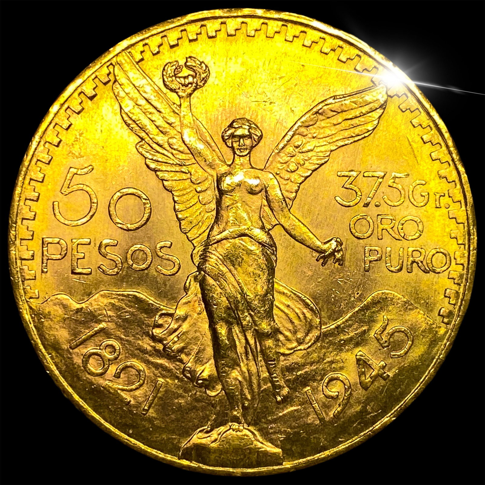 1945 Gold 50 Pesos Mexico: 1945 Gold 50 Pesos Mexico