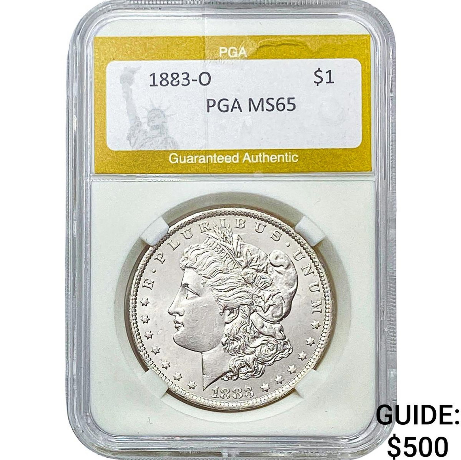 1883-O Morgan Silver Dollar PGA MS65: 1883-O Morgan Silver Dollar PGA MS65