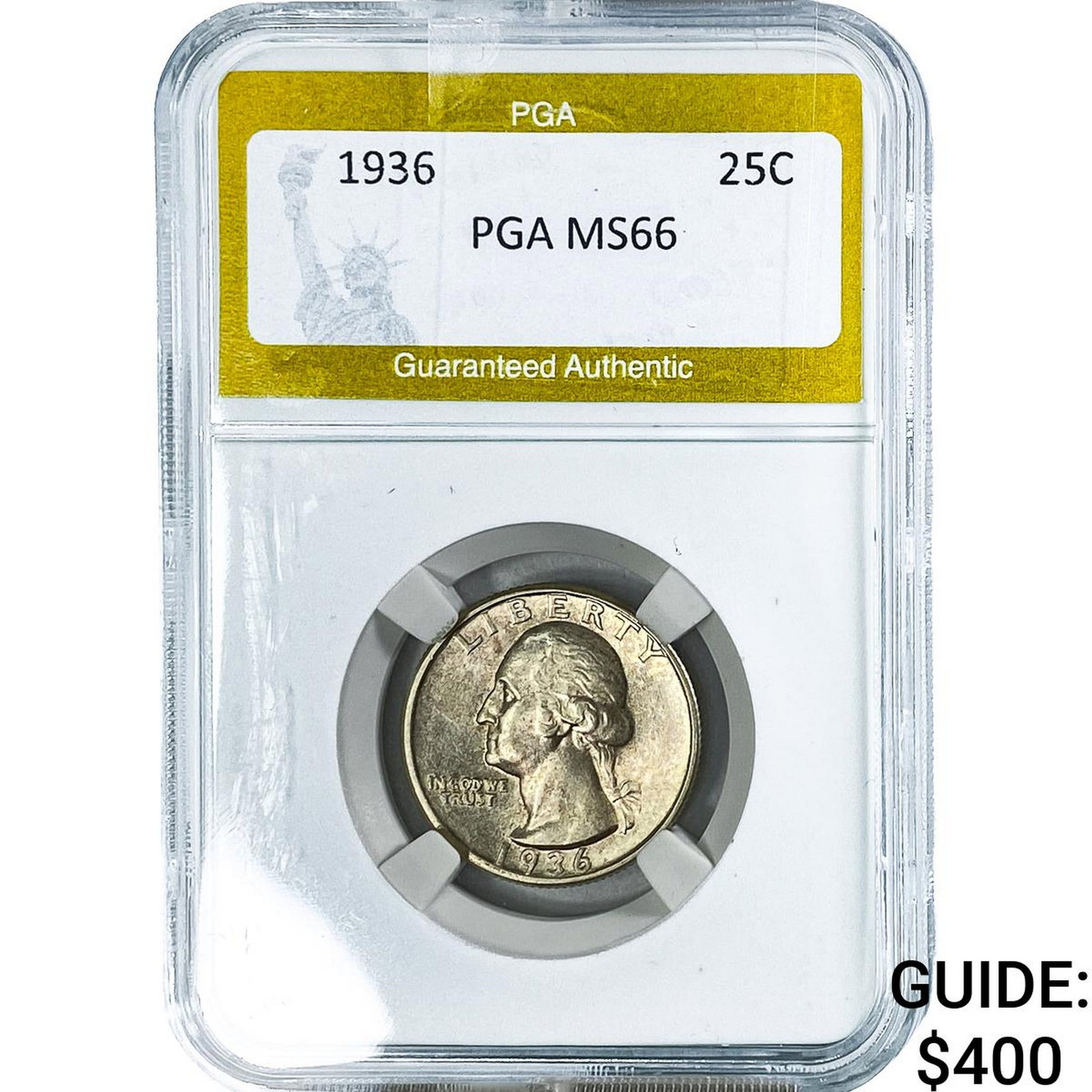 1936 Washington Silver Quarter PGA MS66: 1936 Washington Silver Quarter PGA MS66