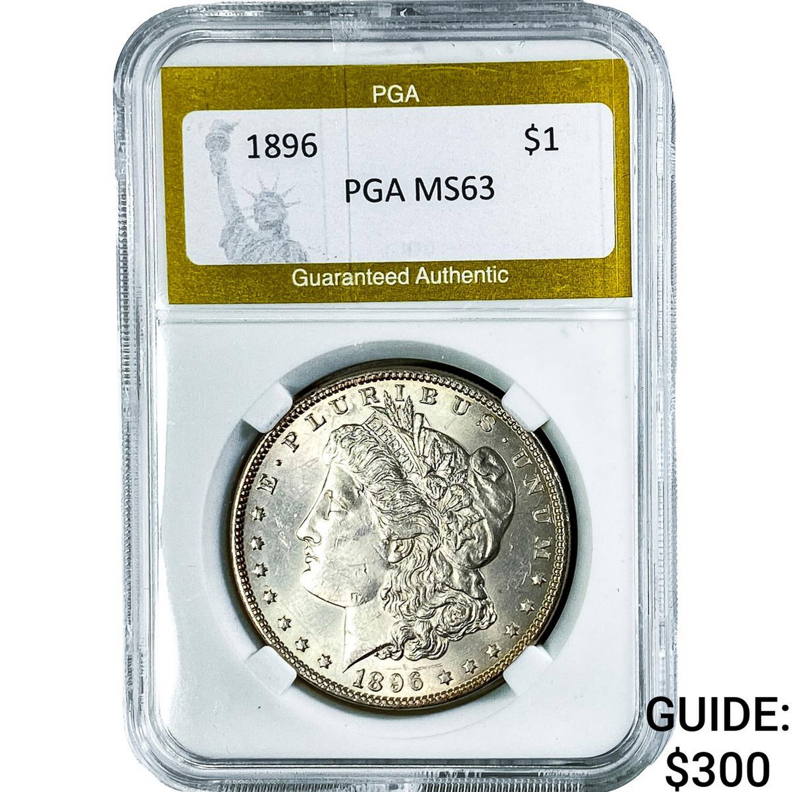 1896 Morgan Silver Dollar PGA MS63: 1896 Morgan Silver Dollar PGA MS63