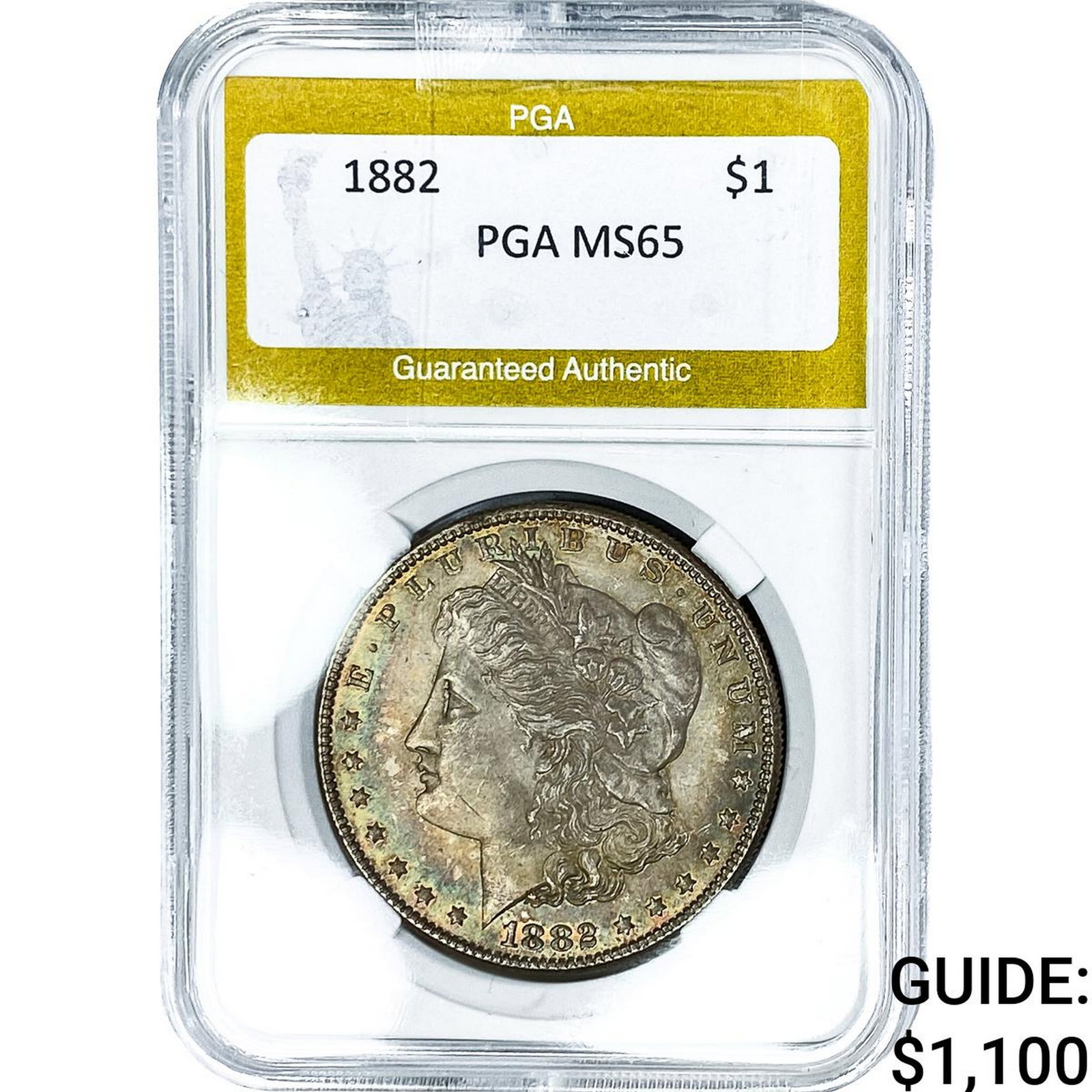 1882 Morgan Silver Dollar PGA MS65: 1882 Morgan Silver Dollar PGA MS65